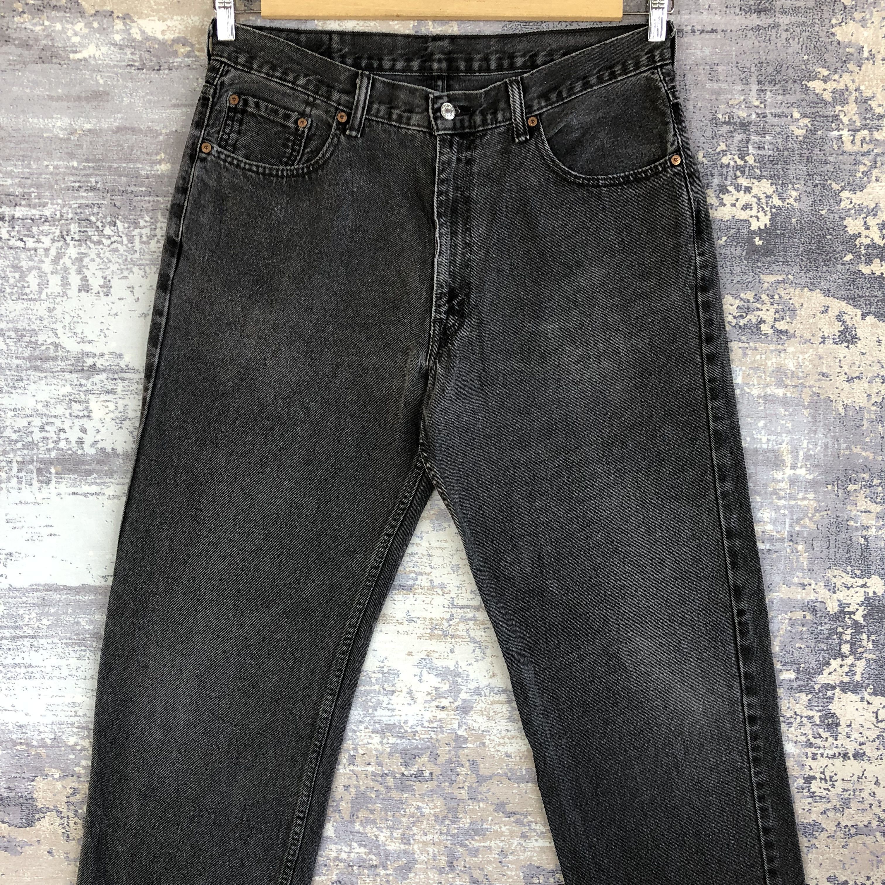 Levi's Vintage Levis Faded Black Jeans Levi's Stonewash Denim Size US 34 / EU 50 - 3 Thumbnail
