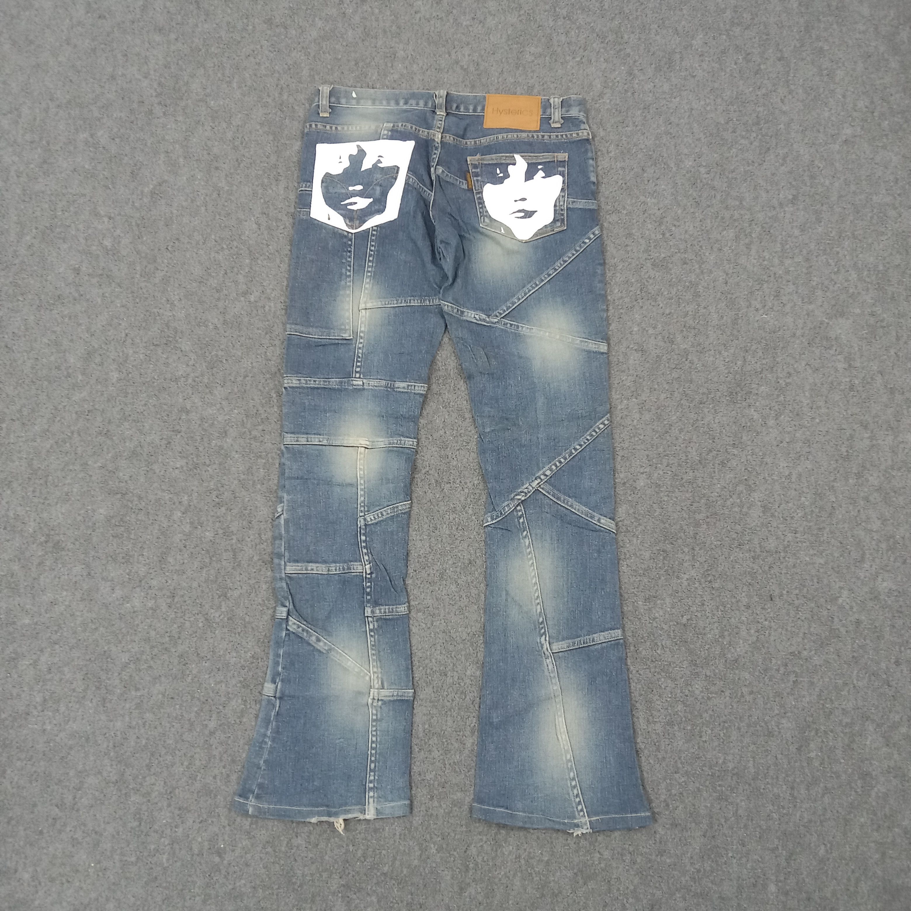 Hysteric Glamour Hysterics Glamour Patchwork Flare Denim Jeans C265N4 Size 31" - 1 Thumbnail