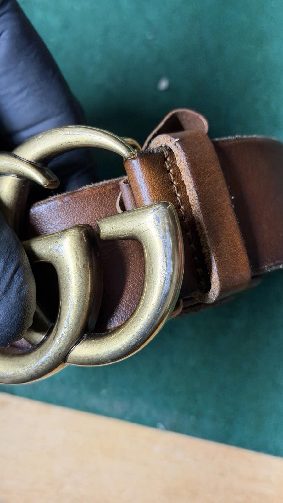 Gucci Gucci GG Marmont Brown Leather Size 85/34 Made in Italy Size ONE SIZE - 9 Thumbnail