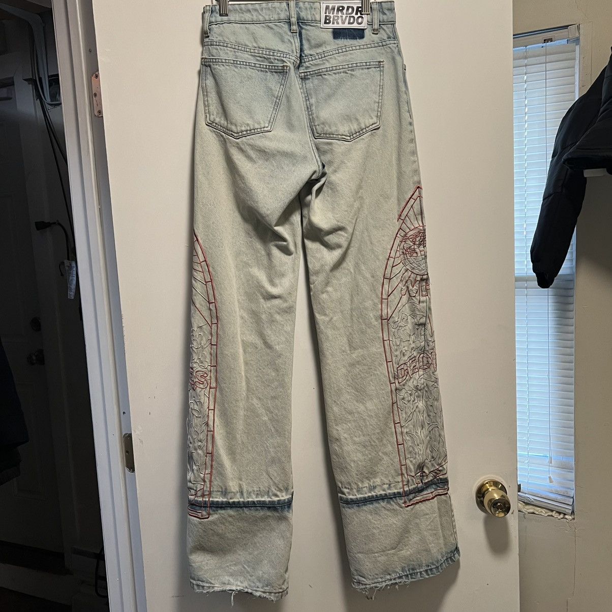 Who Decides War Who Decides War Extended Hem Embroidered Denim Size US 26 / EU 42 - 2 Thumbnail