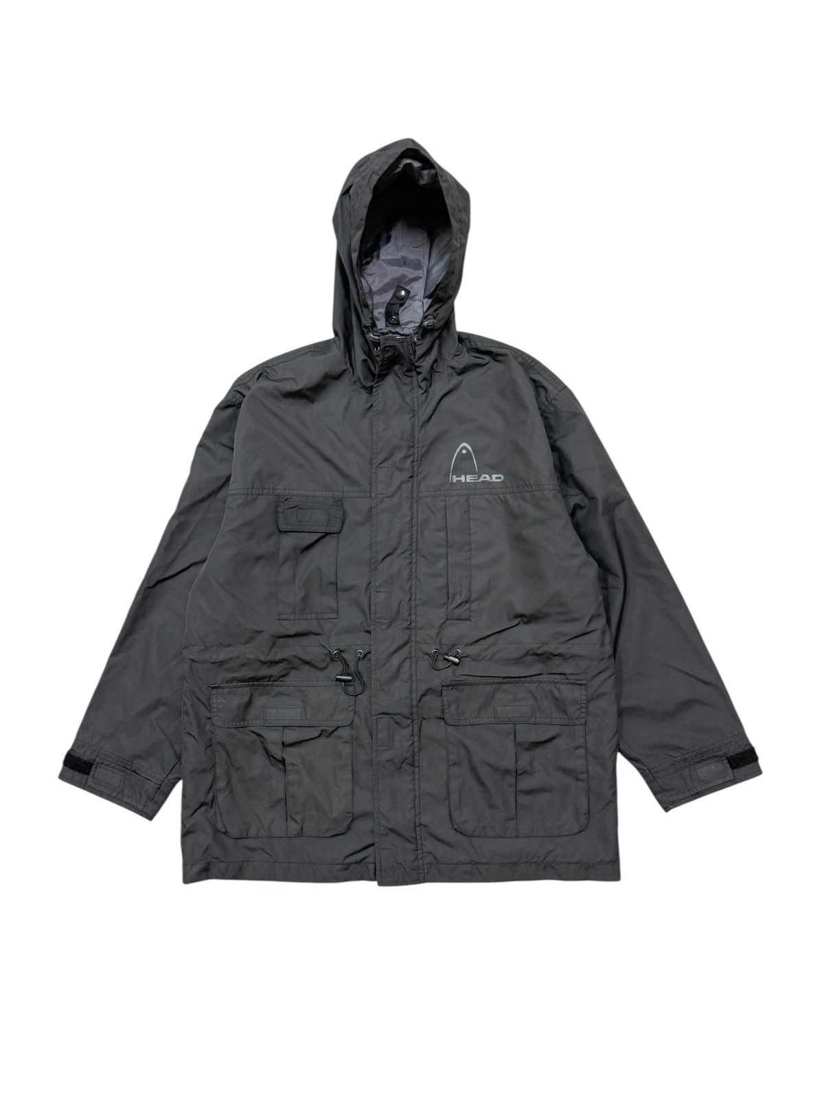 Japanese Brand Head USA utility windbreaker jacket black hooded Size US M / EU 48-50 / 2 - 1 Thumbnail