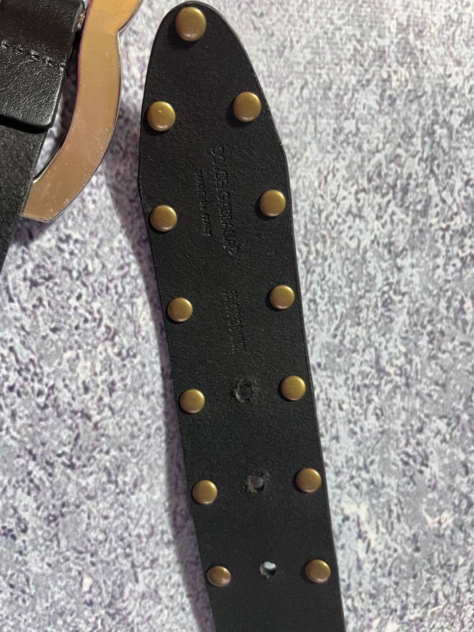 Dolce & Gabbana D&G Dolce Gabbana Vintage leather belt Metal logo 93 cm Size ONE SIZE - 8 Thumbnail