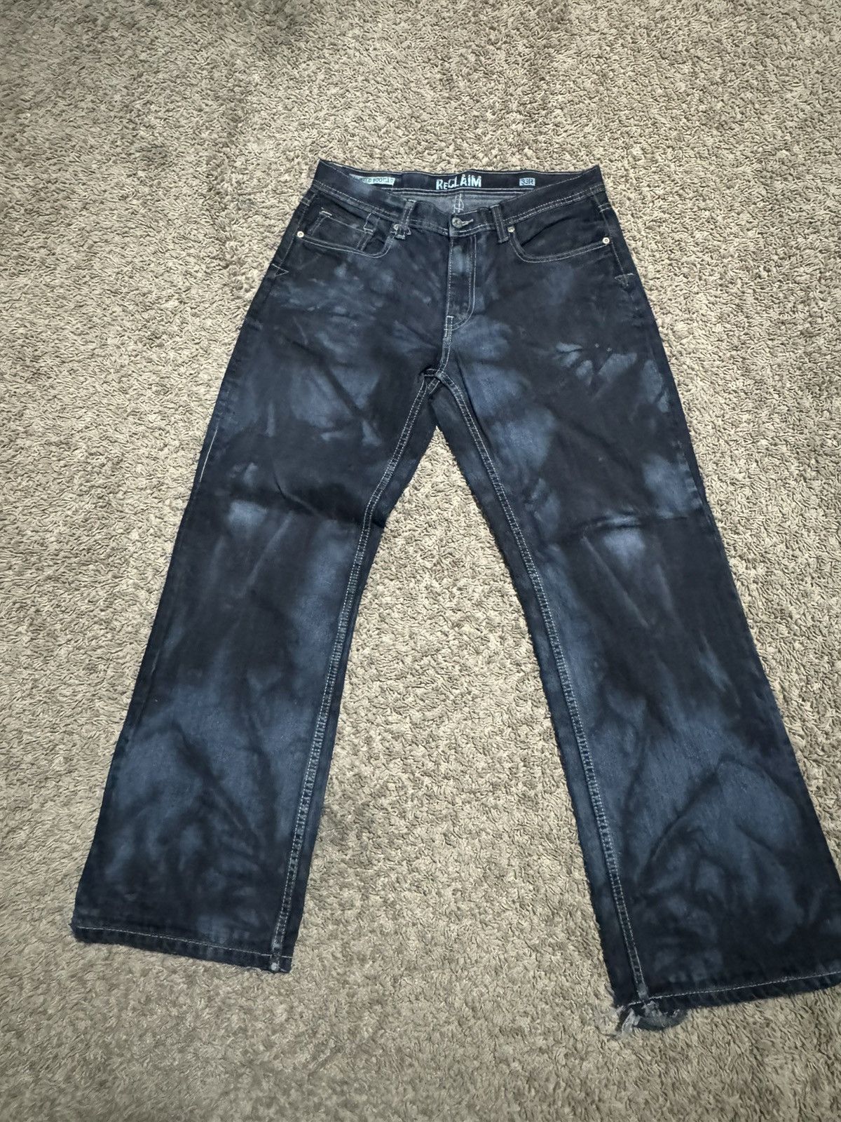 Other × Vintage Baggy acid dye flared denim Size US 33 - 1 Thumbnail