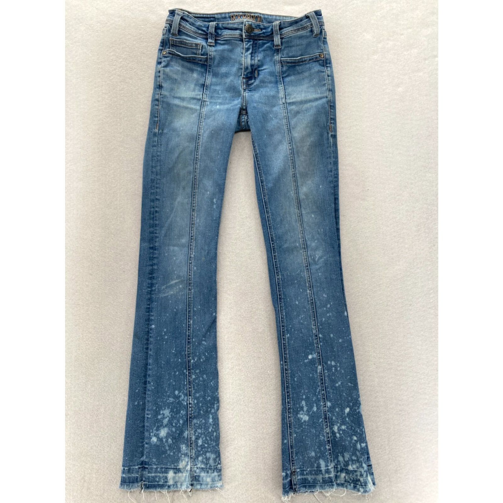Denime Rock & Roll Cowgirl Jeans Women's 26x34 Bootcut Blue Stretch Denim Western Y2K Size 26" / US 2 / IT 38 - 2 Thumbnail
