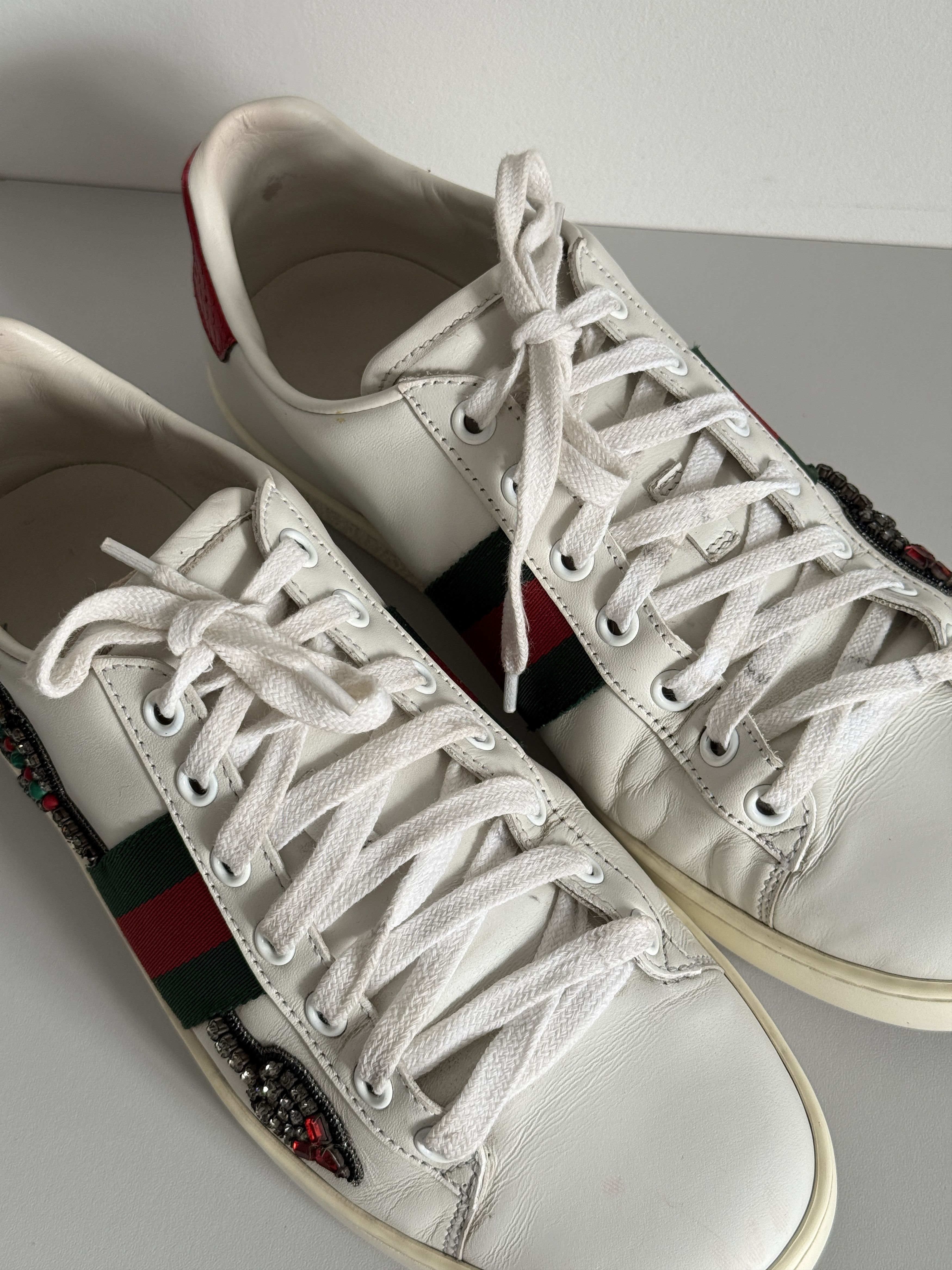 Gucci GUCCI Ace Arrow White Leather Sneakers Size US 8 / IT 38 - 6 Thumbnail