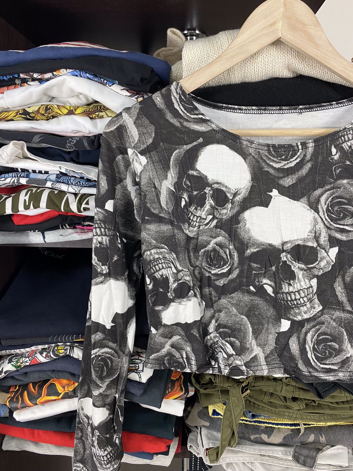 20471120 × Hysteric Glamour × Le Grande Bleu (L.G.B.) Mesh Top Skull Style Transparent Long Sleeve Size US S / EU 44-46 / 1 - 3 Thumbnail
