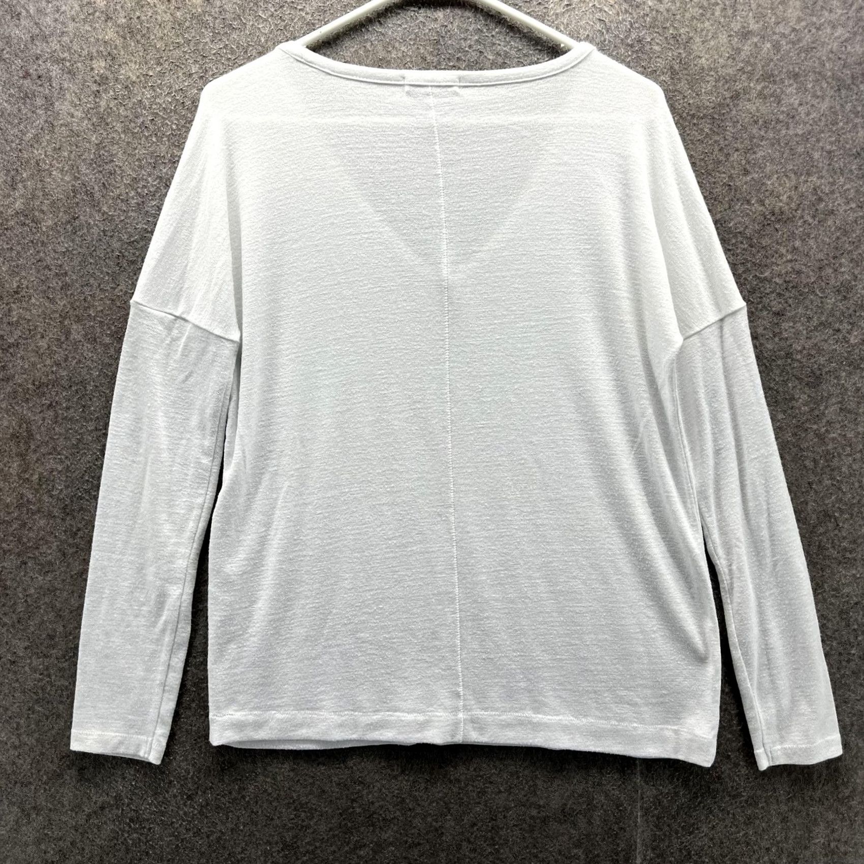 Vintage Rag & Bone/JEAN Shirt Womens Small White V-Neck Long Sleeve Jersey Stretch Top Size S / US 4 / IT 40 - 7 Thumbnail