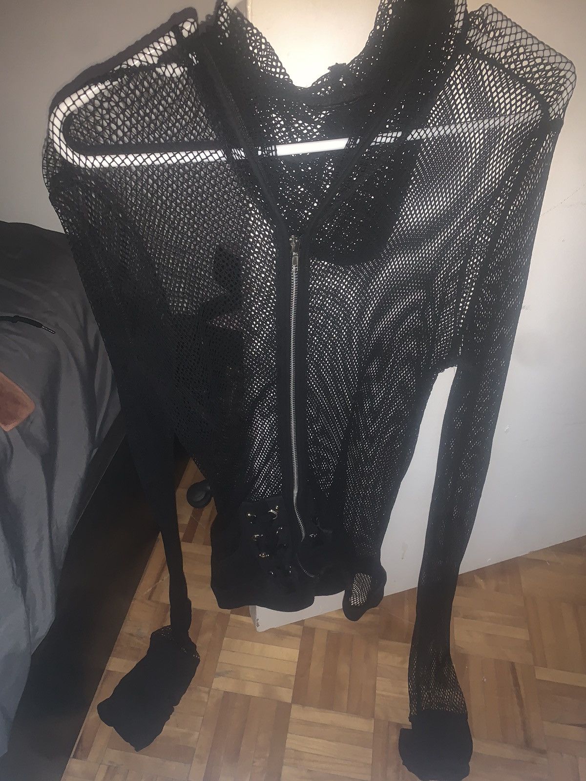 Vintage Living dead souls vintage Fishnet zip up hoodie Size XL / US 12-14 / IT 48-50 - 2 Thumbnail