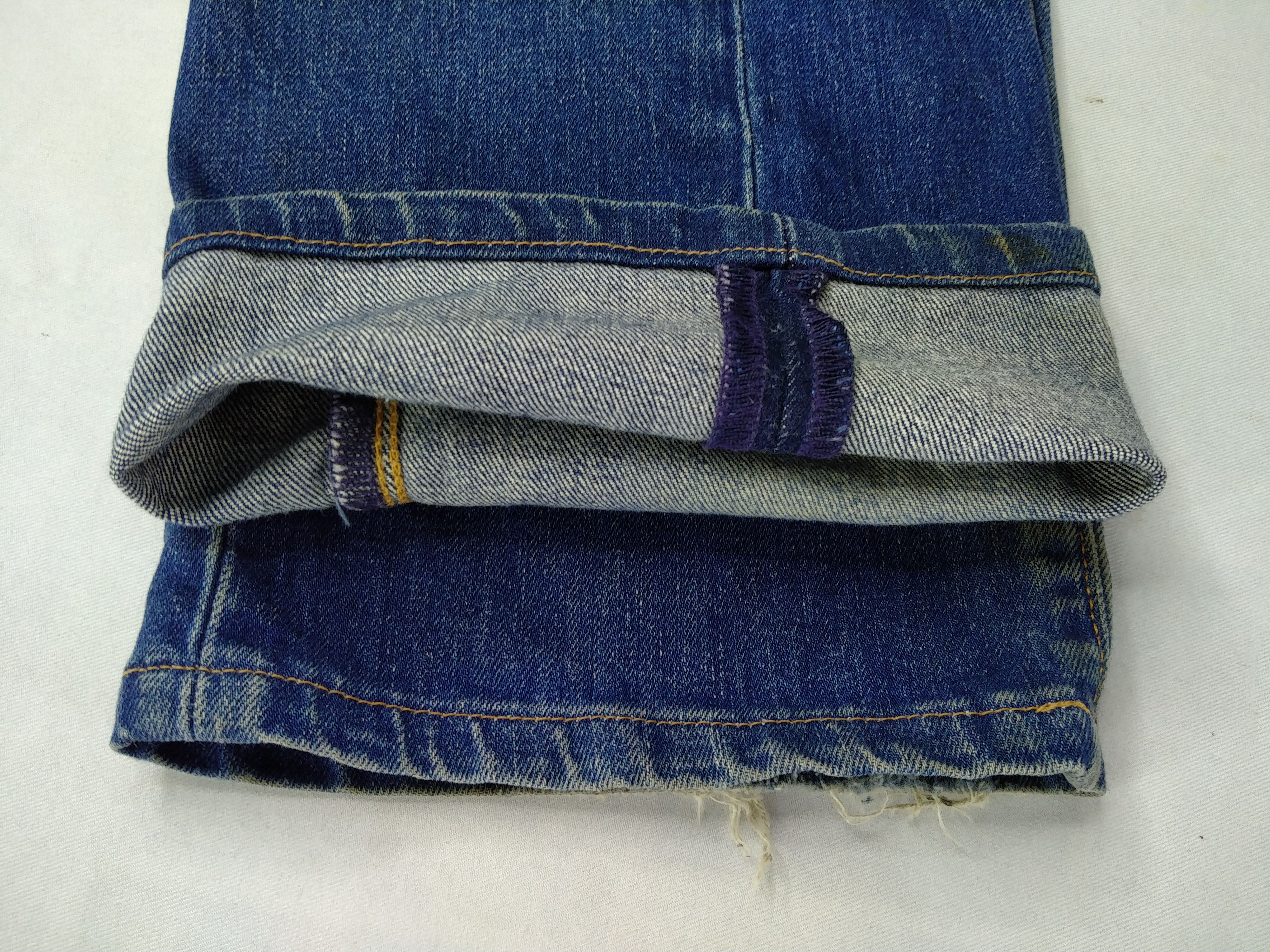 Levi's Blue Distressed Levi's 513 Jeans Denim 35x28.5 -JN216 Size US 35 - 15 Thumbnail