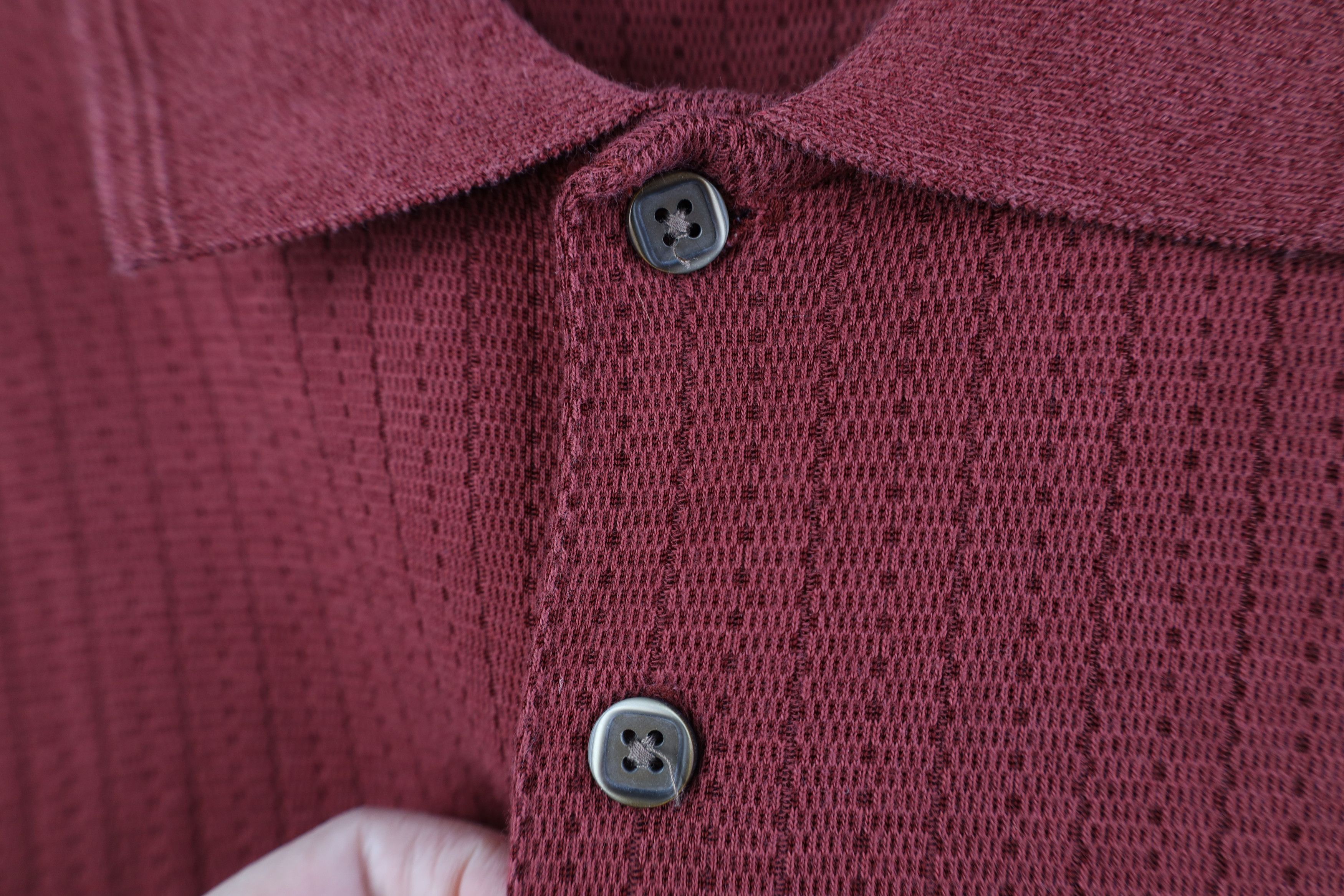 Vintage Vintage 90s Streetwear Gabardine Blend Knit Striped Polo Red Size US XL / EU 56 / 4 - 4 Thumbnail
