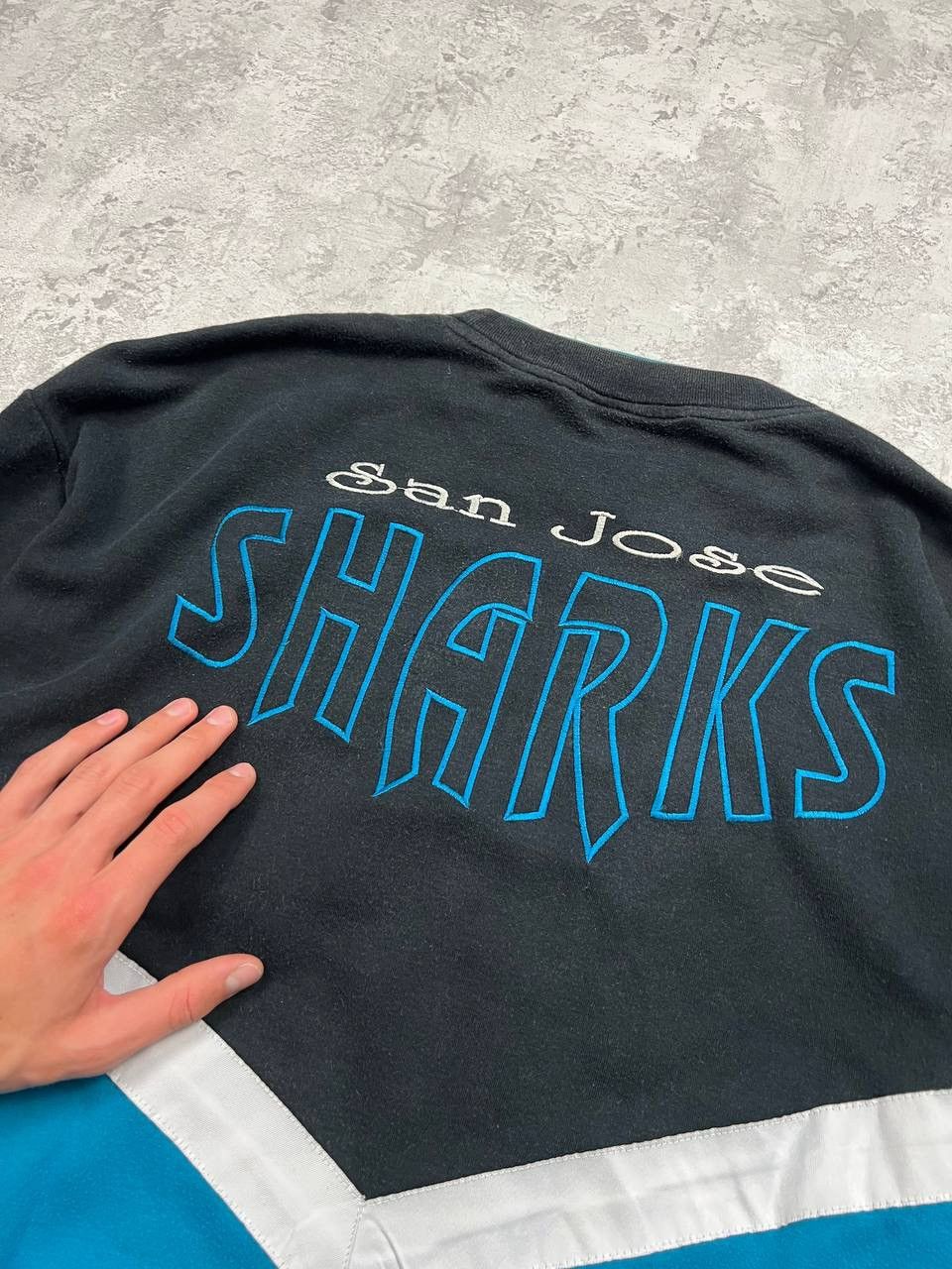 NHL Vintage San Jose Sharks Hockey NHL Sweatshirt Big Logo Size US L / EU 52-54 / 3 - 15 Thumbnail