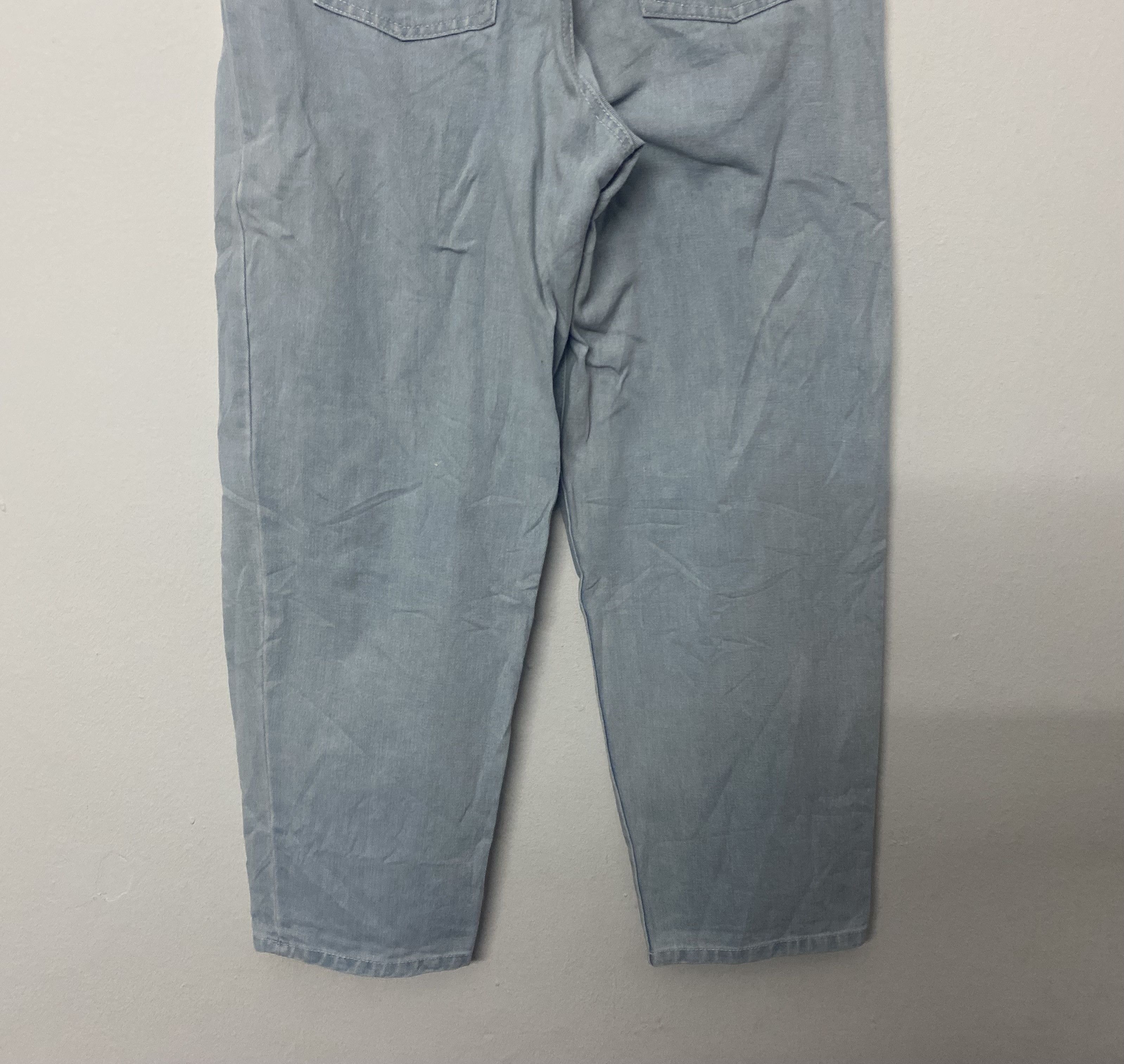 George Vintage George Patchwork Distressed Light Blue Jeans Size US 31 - 9 Thumbnail