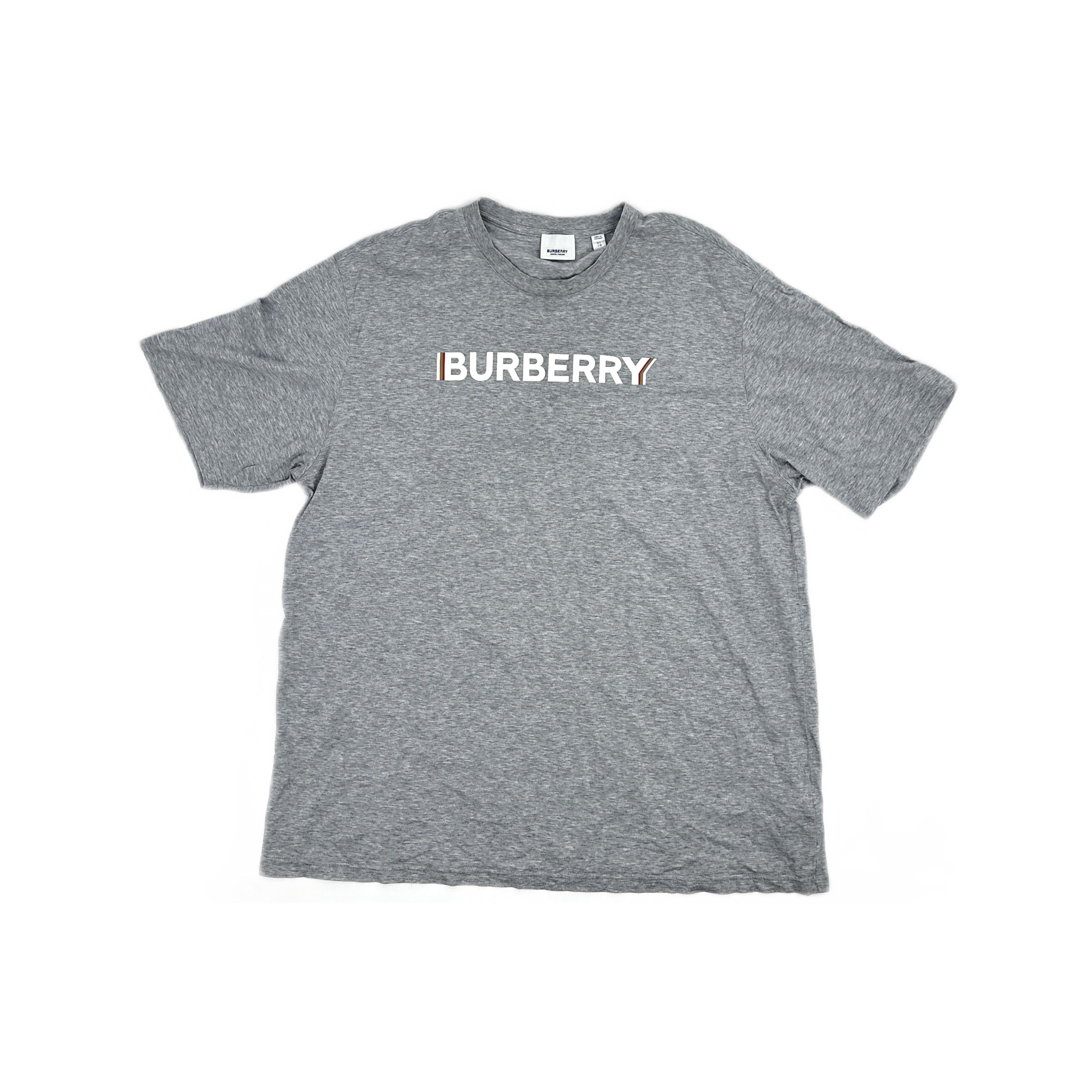 Burberry Burberry Logo Print T-Shirt Gray Size XL Size US XL / EU 56 / 4 - 1 Thumbnail
