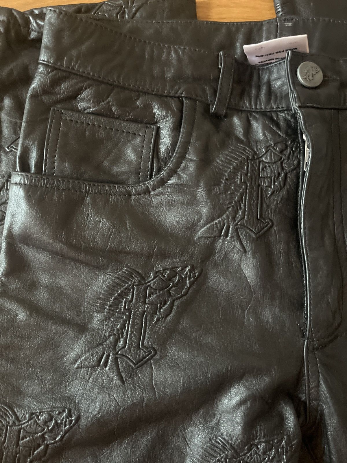 Other Fishscale Black Leather Pants Size US 28 / EU 44 - 3 Thumbnail