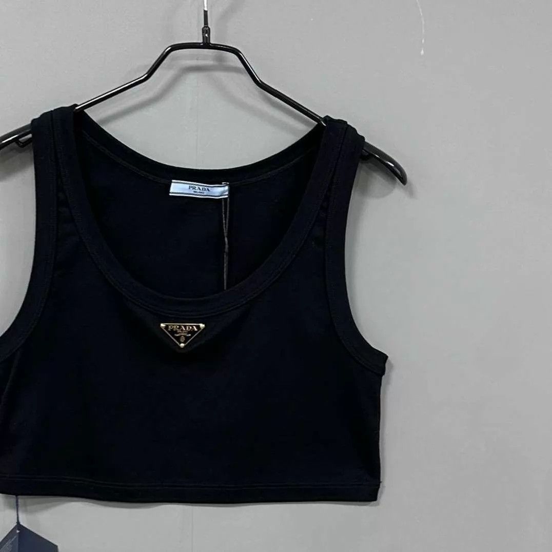 Prada PRADA Gold Logo Vest New With Tags Size 40 Size S / US 4 / IT 40 - 2 Thumbnail