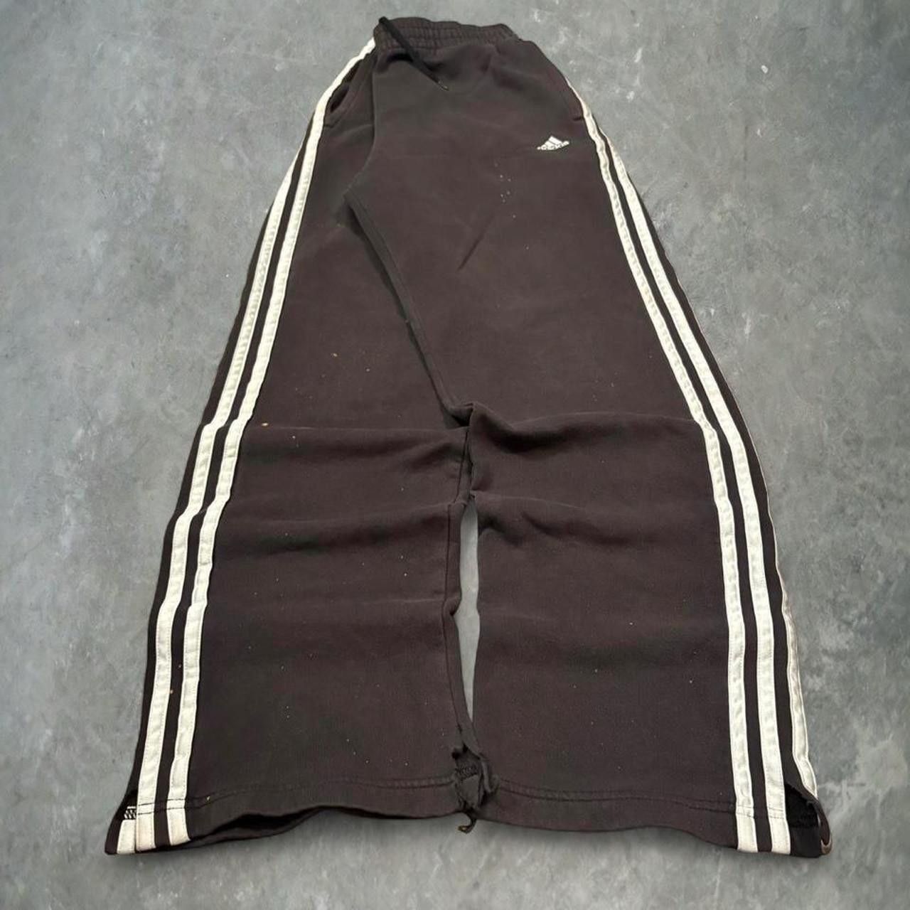 Adidas Crazy Vintage Y2K/2000s Adidas Black Striped Sweatpants! Size US 32 / EU 48 - 1 Thumbnail