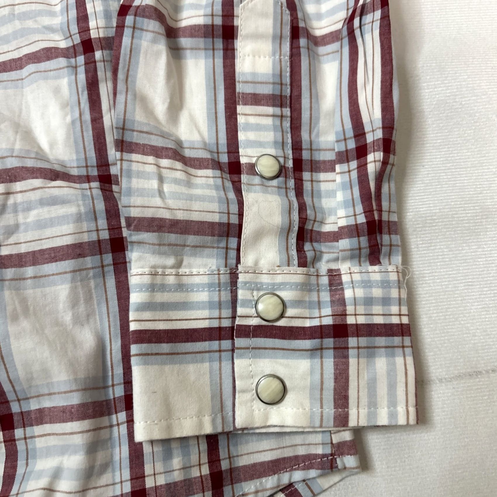 Wrangler VINTAGE Wrangler Shirt Womens L Pink Western Pearl Snap Button Cotton Retro Embroidered Size L / US 10 / IT 46 - 5 Thumbnail