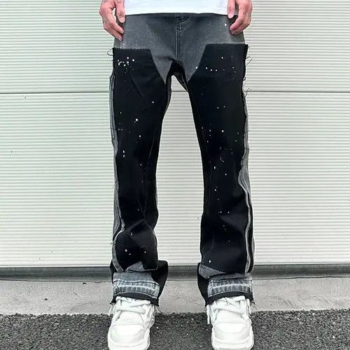 Japanese Brand Fujita x Jyoge Splash Ink Color Denim Pant Size US 30 / EU 46 - 1 Thumbnail