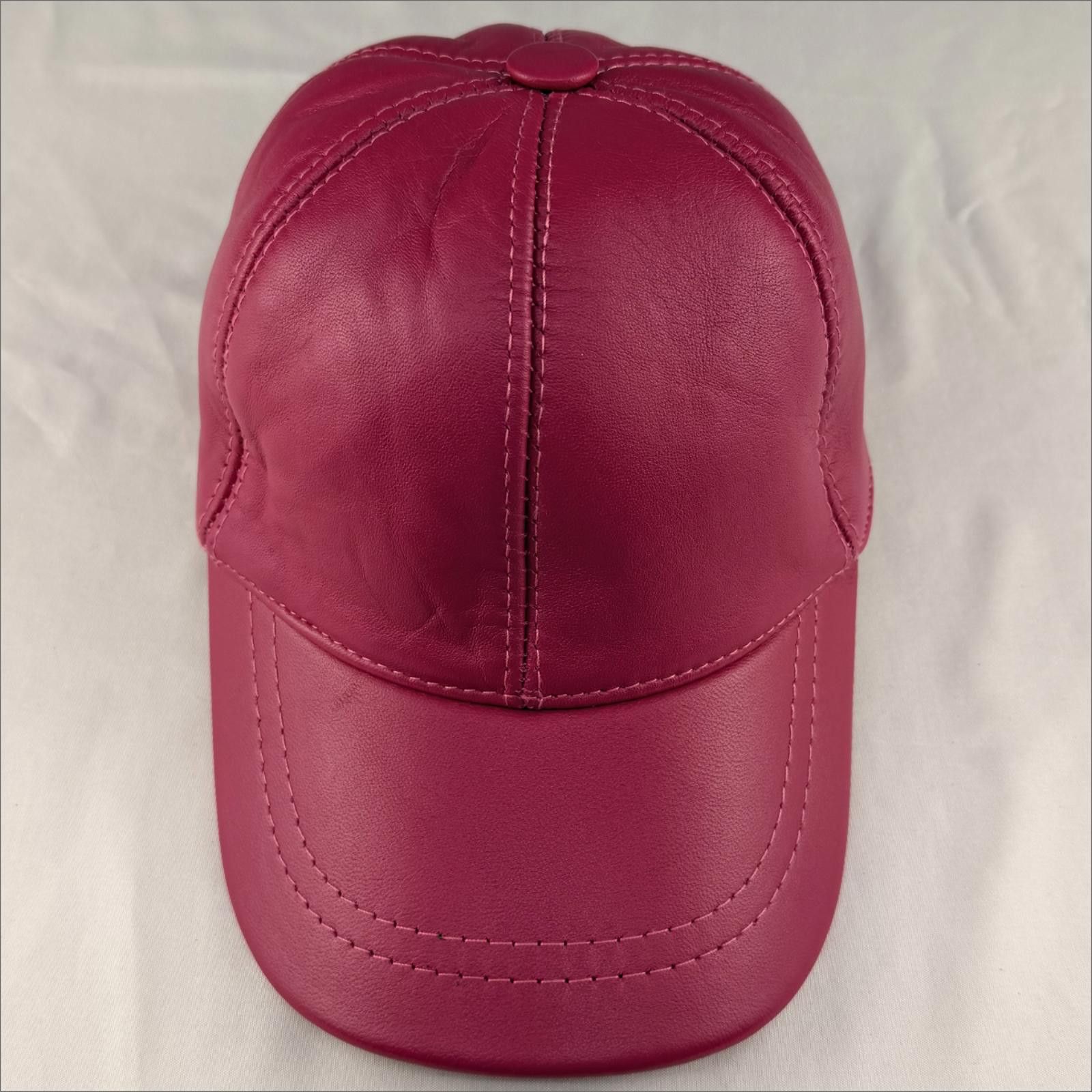 Other NEW Pink Leather Baseball Cap - Premium Hat 093 Size ONE SIZE - 2 Thumbnail