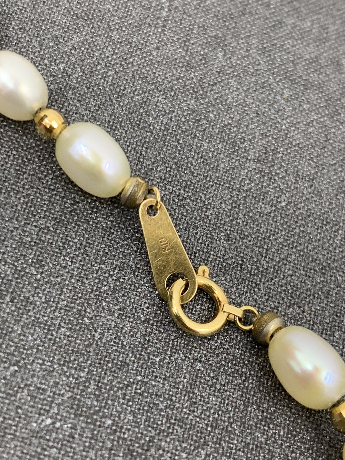 Vintage Vintage authentic 18K Gold Natural Pearls Necklace Size ONE SIZE - 4 Thumbnail