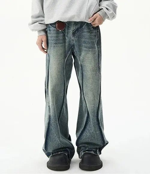 Jean × Vintage y2k washed faded loose baggy jeans Size US 31 - 3 Thumbnail