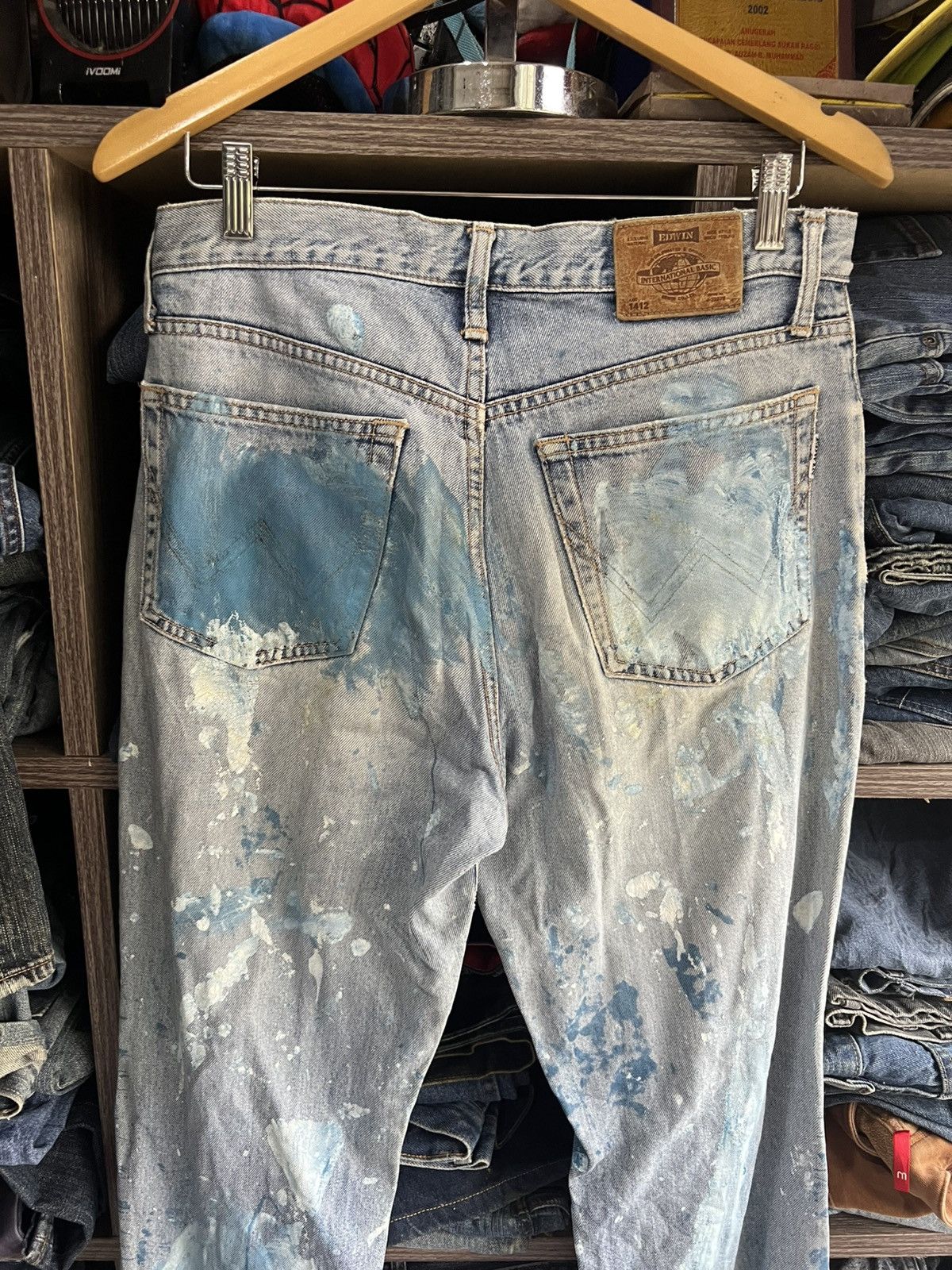 If Six Was Nine 🔥Rare Vintage Edwin Paint Splash Distressed Denim Size US 32 / EU 48 - 13 Thumbnail