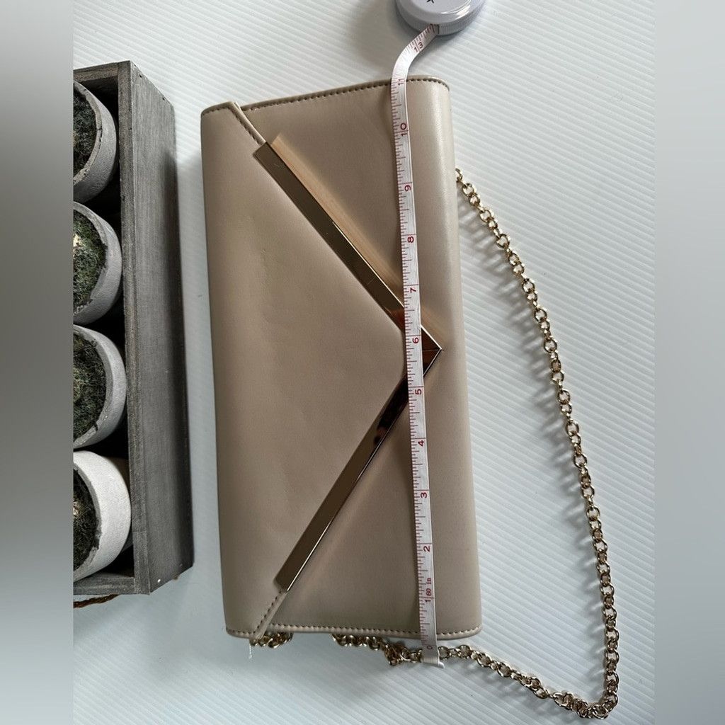 Aldo Aldo beige envelope clutch with gold chain Size ONE SIZE - 4 Thumbnail