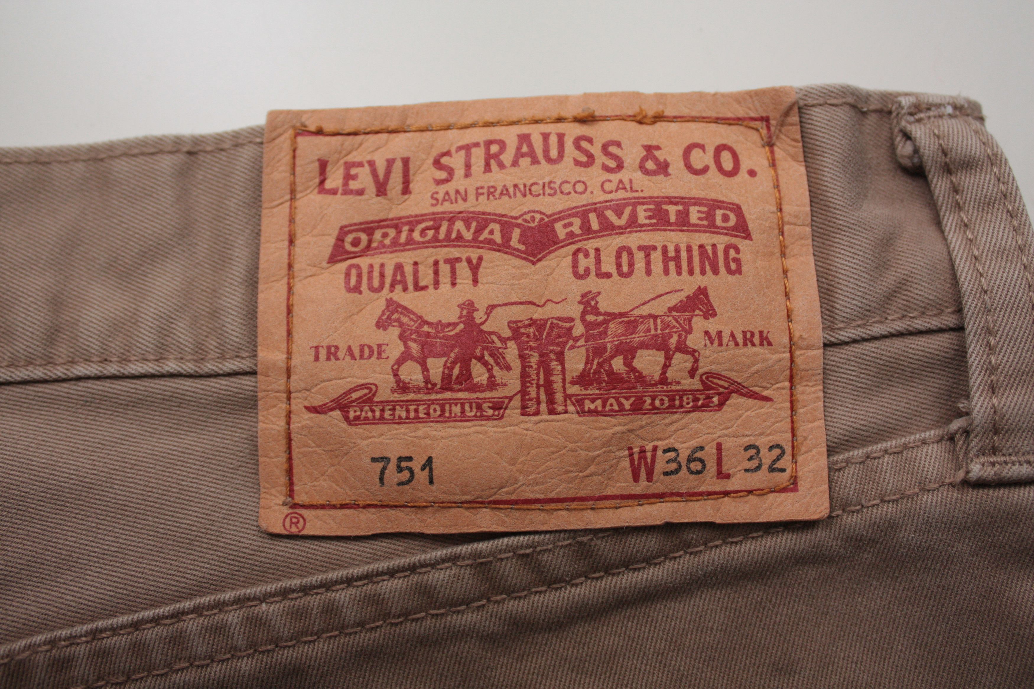 Levi's Levi's 751 Beige Casual Denim Pants Men's W36L32 Size US 36 / EU 52 - 5 Thumbnail