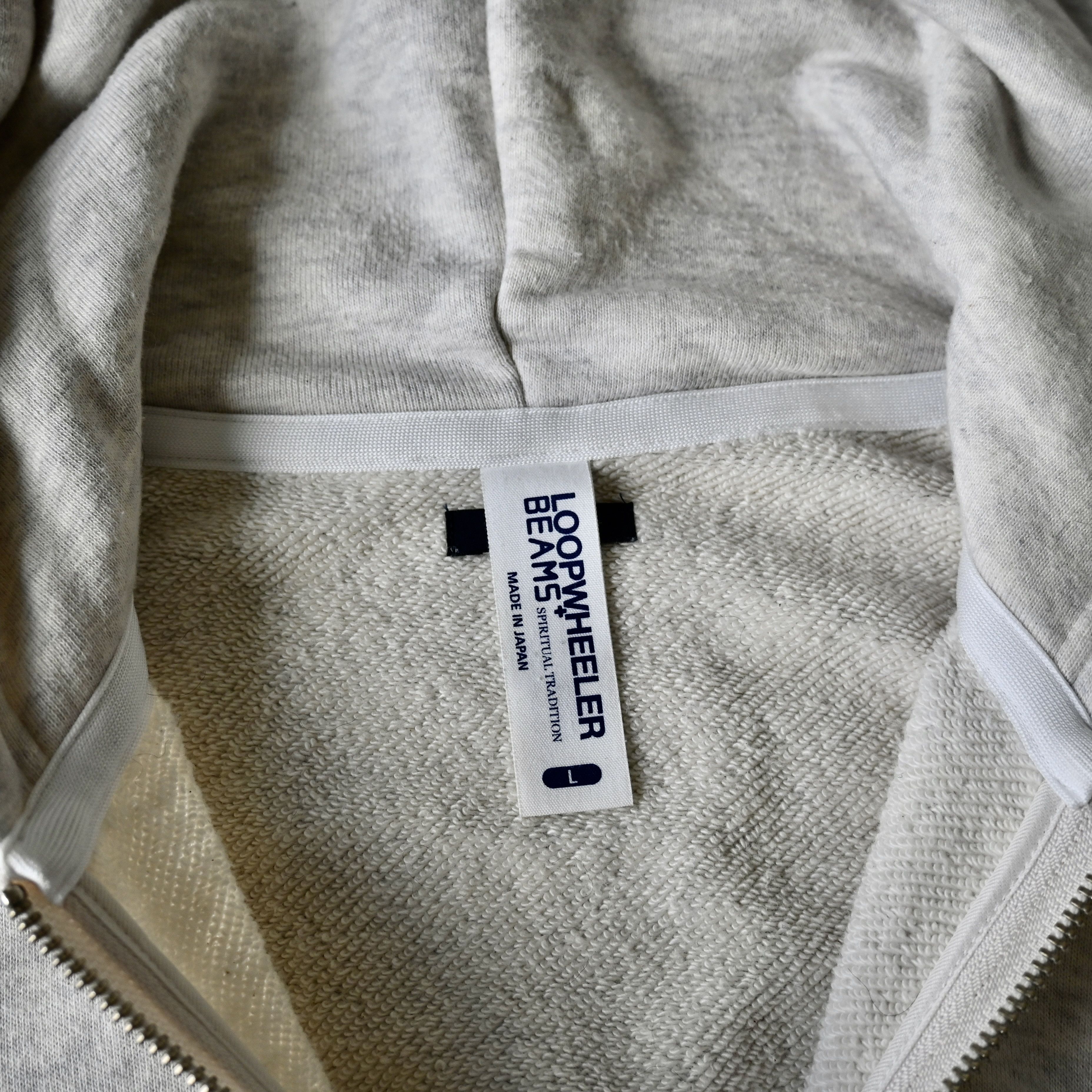 Beams Plus × Loopwheeler Beams Plus x Loopwheeler zip hoodie, oatmeal, made in Japan Size US L / EU 52-54 / 3 - 15 Thumbnail