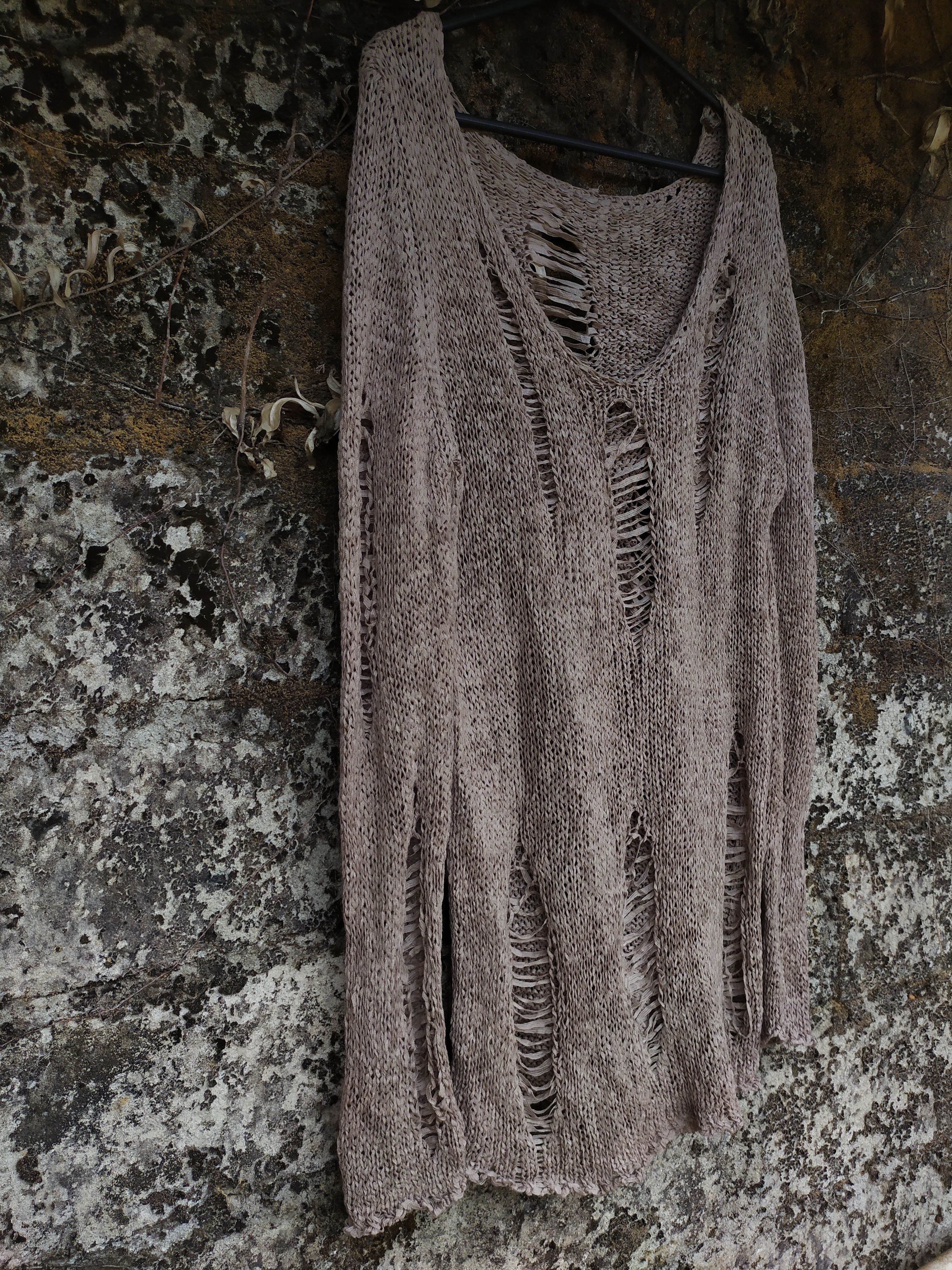 20471120 × Japanese Brand Unbrand Fishnet knit Distressed Size US M / EU 48-50 / 2 - 3 Thumbnail