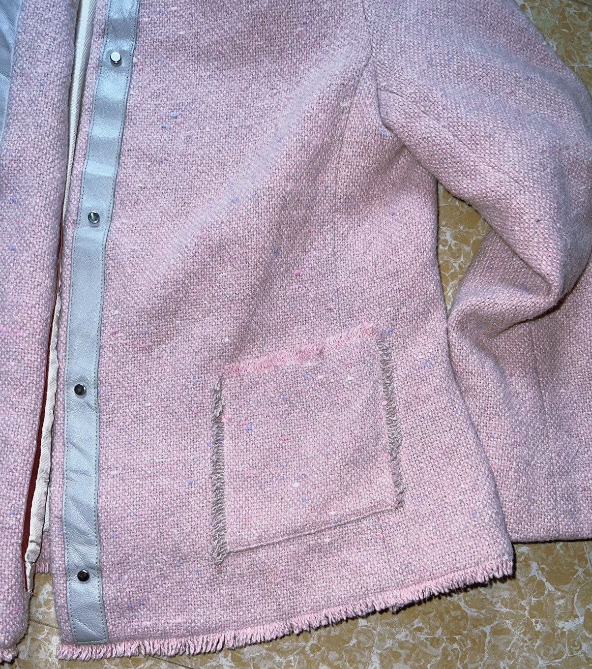 Japanese Brand Italy pink tweed jacket 💕🎀 Size XS / US 0-2 / IT 36-38 - 6 Thumbnail