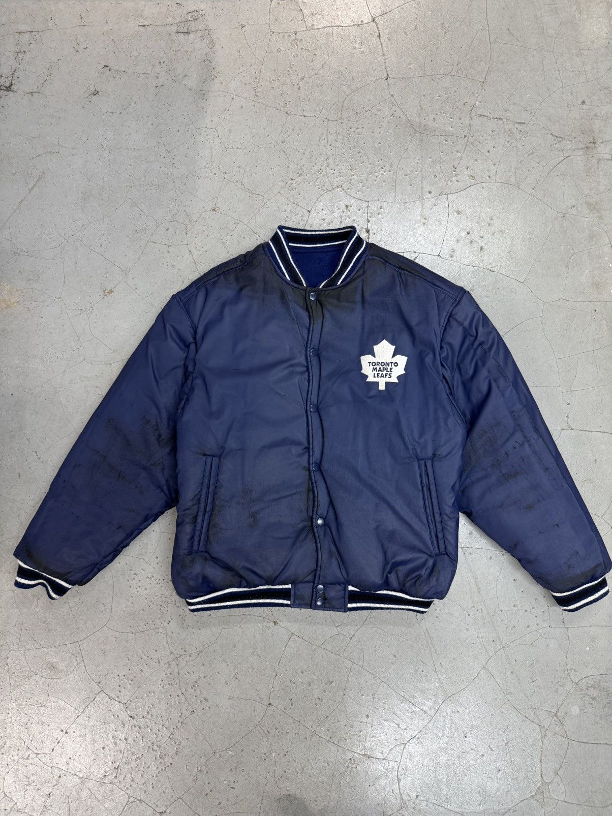 NHL Vintage Toronto Maple Leafs Reversible Varsity/Satin Jacket Size US XL / EU 56 / 4 - 2 Thumbnail