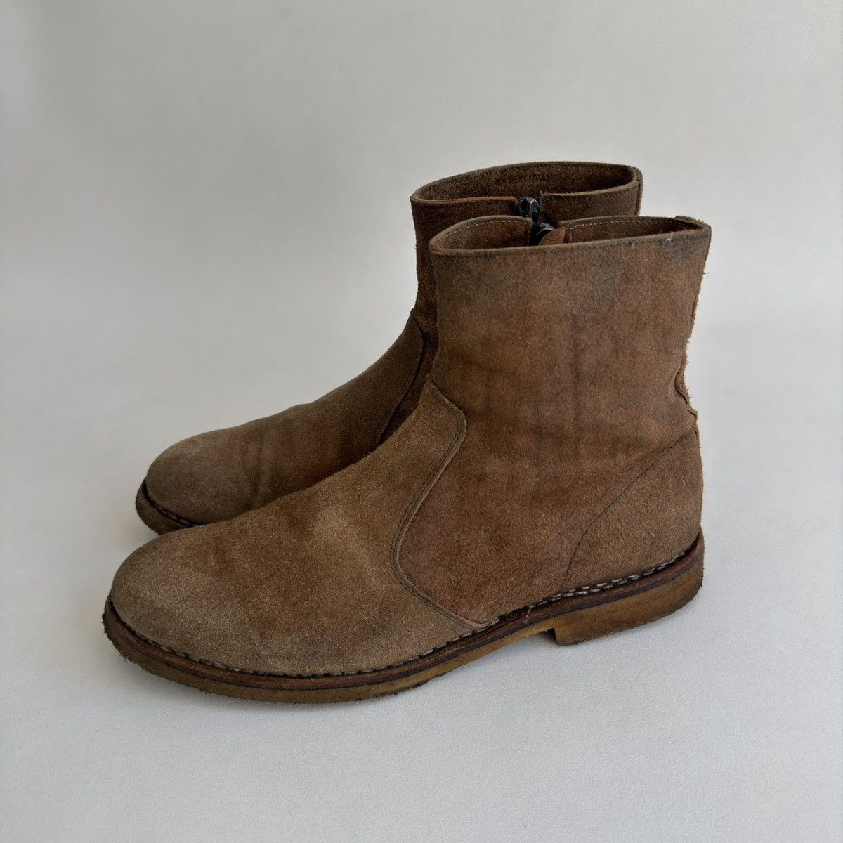Maison Margiela S/S 14 Distressed Suede Western Boots Size US 9 / EU 42 - 4 Thumbnail