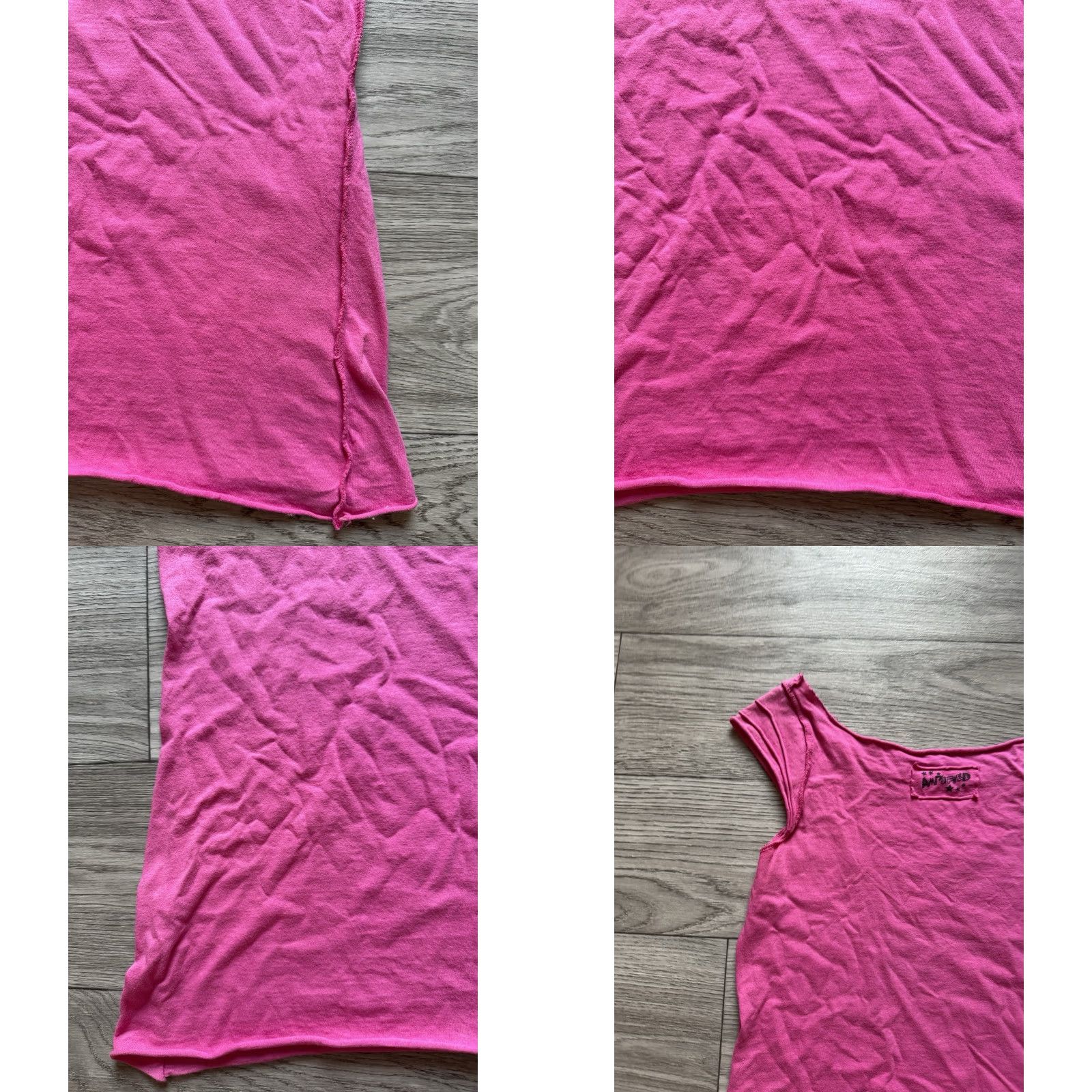 Pinko VINTAGE The Rolling Stones Tattoo You Women Tank Top Pink Rhinestones Amplified Tank S Small Pink Womens Size S / US 4 / IT 40 - 9 Thumbnail