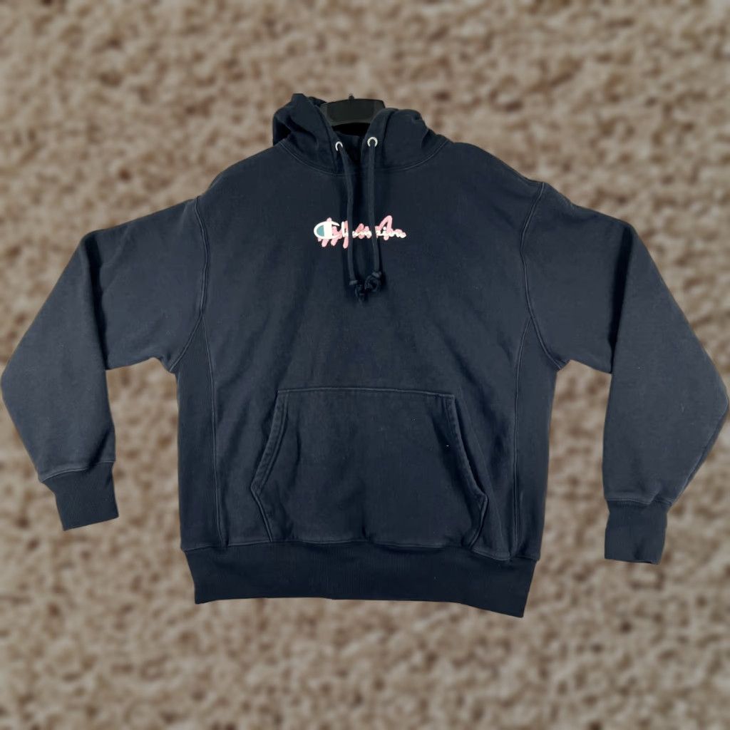 Champion Champion Hoodie Mens Large Black Pullover Zip? Pockets Reverse Weave Size US L / EU 52-54 / 3 - 1 Thumbnail