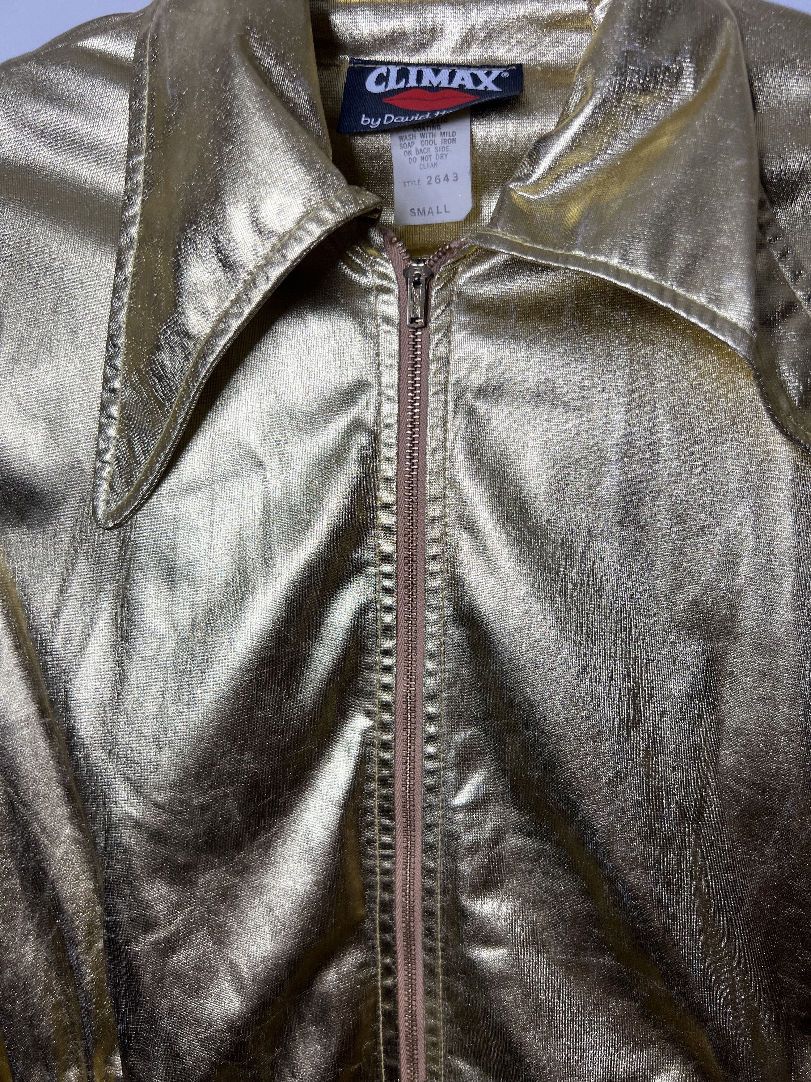Designer × Vintage Vintage 70's Gold Suit - Climax by David Howard /Brigitte Na Size 26" / US 2 / IT 38 - 3 Thumbnail
