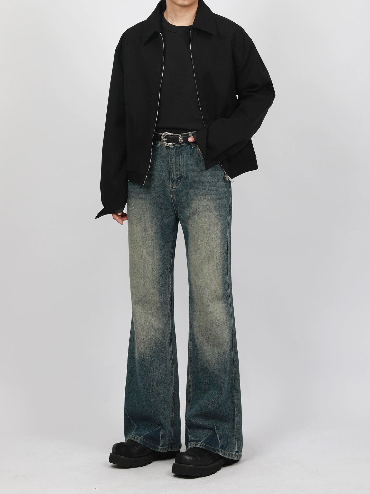 Jean American cleanfit vintage distressed flared jeans for men Size US 32 / EU 48 - 3 Thumbnail