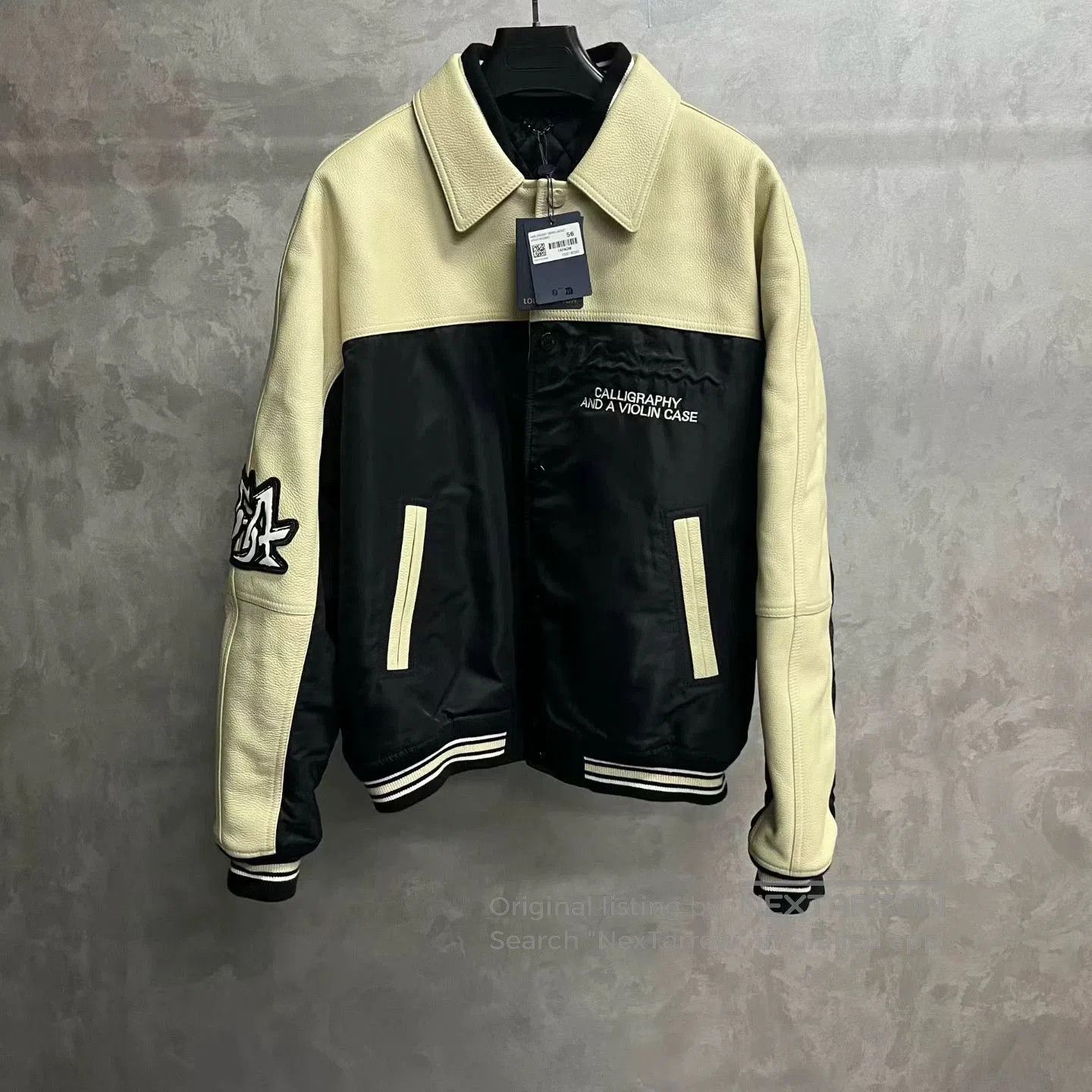 Louis Vuitton Louis Vuitton Black Letter Print Baseball Jacket. Size US XL / EU 56 / 4 - 1 Thumbnail