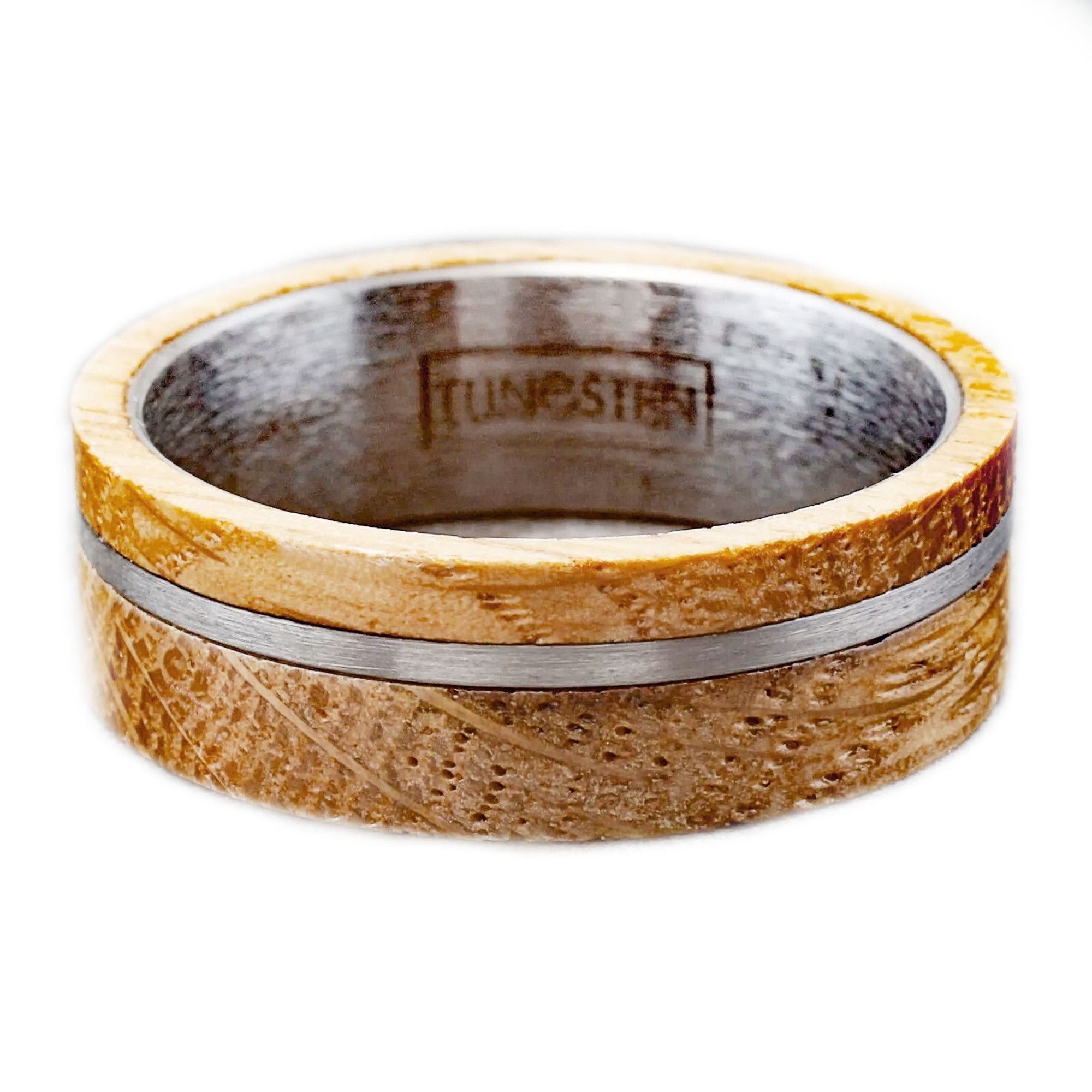 Other Tungsten Carbide Stripe & Wood Wedding Band Ring Size ONE SIZE - 1 Thumbnail