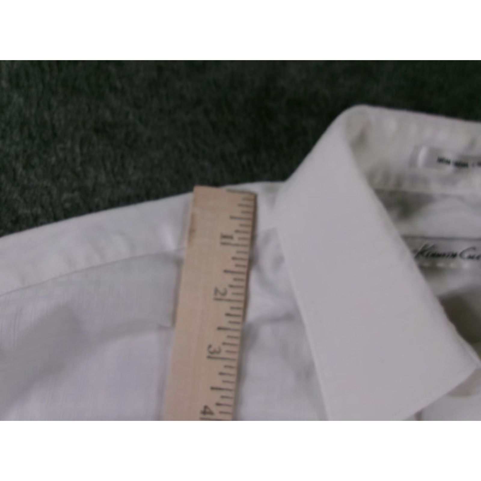 Kenneth Cole KENNETH COLE Shirt Mens 15.5 Slim Fit Non Iron White Long Sleeve Solid Size 40R - 6 Thumbnail