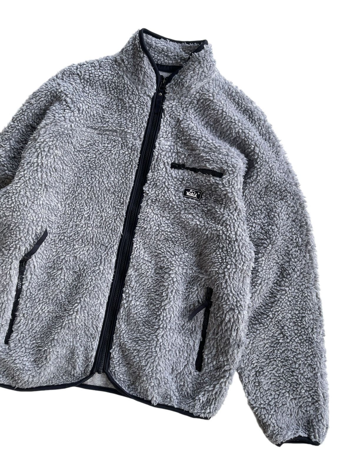 Woolrich Woolen Mills 90s Woolrich Teddy Fleece Jacket Size US L / EU 52-54 / 3 - 4 Thumbnail