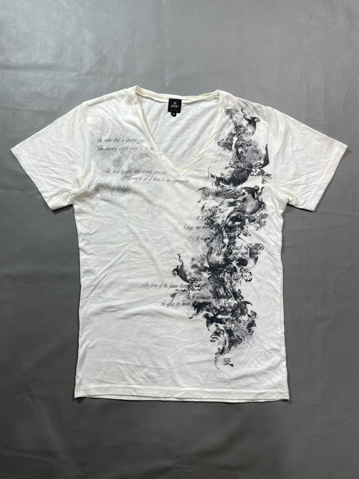 If Six Was Nine 2000s Japanese archive Vkei Floral Graphic V-Neck