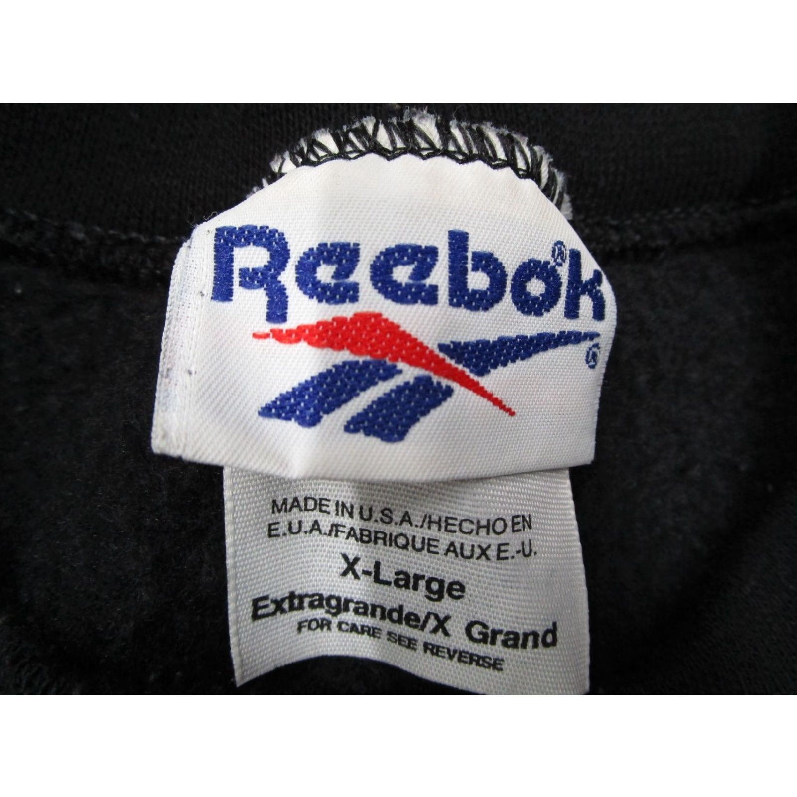 Reebok VINTAGE Reebok Athletics Sweatshirt Mens XL Black Crewneck Fleece 90s Made USA Graphic Print Size US XL / EU 56 / 4 - 3 Thumbnail