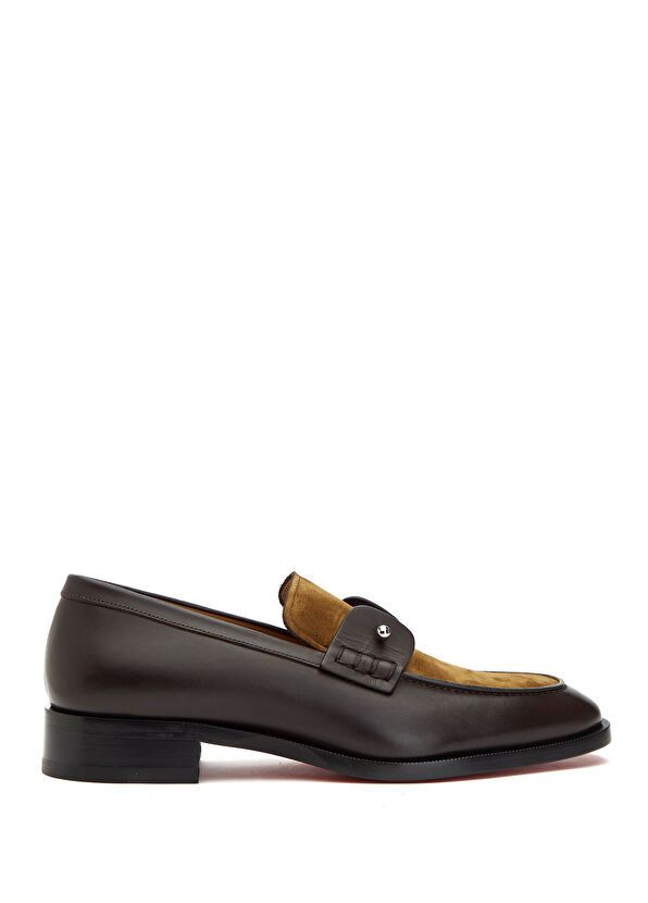 Christian Louboutin os11x0526 Chambelimoc Men's Leather Loafers in Brown Size US 10 / EU 43 - 1 Thumbnail