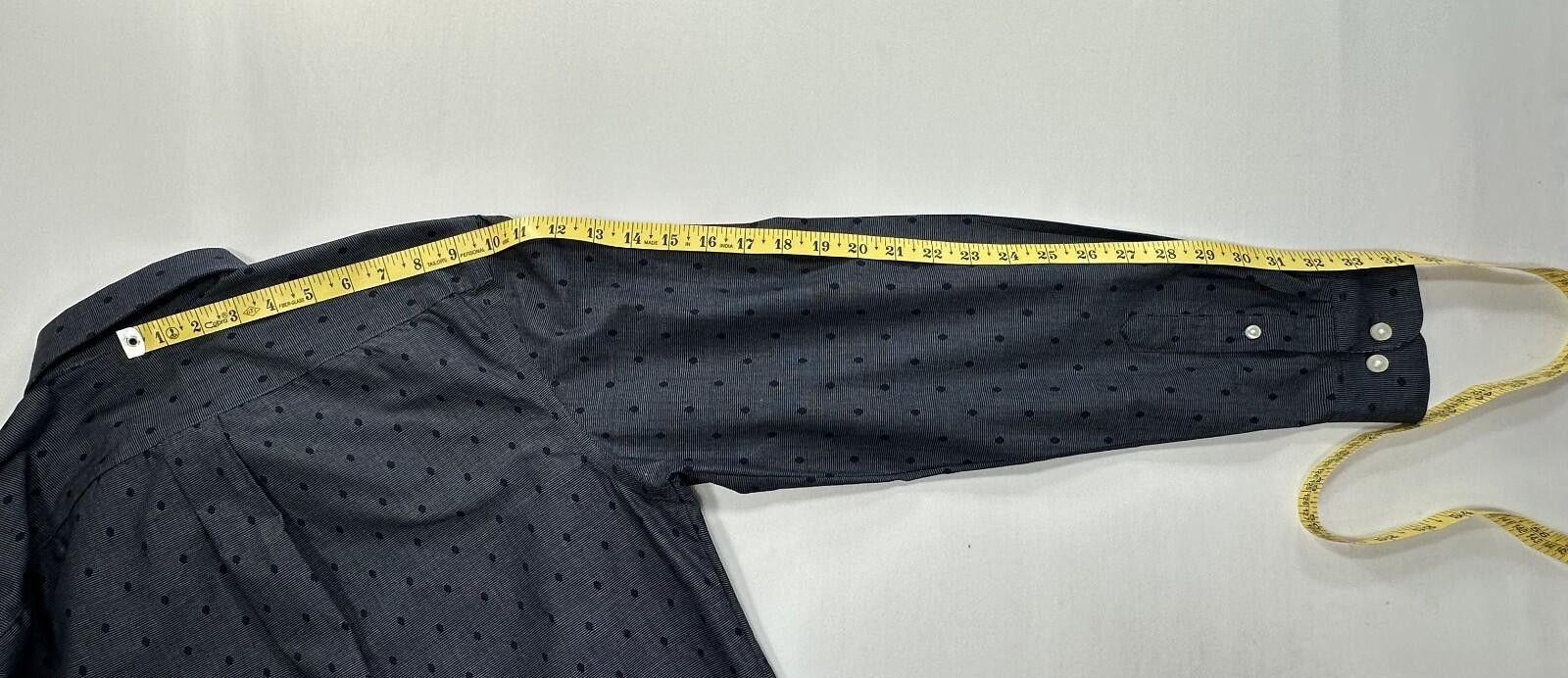 Van Heusen Van Heusen Originals Slim Fit Polka Dot Button-Up Gray Men M Size US M / EU 48-50 / 2 - 5 Thumbnail