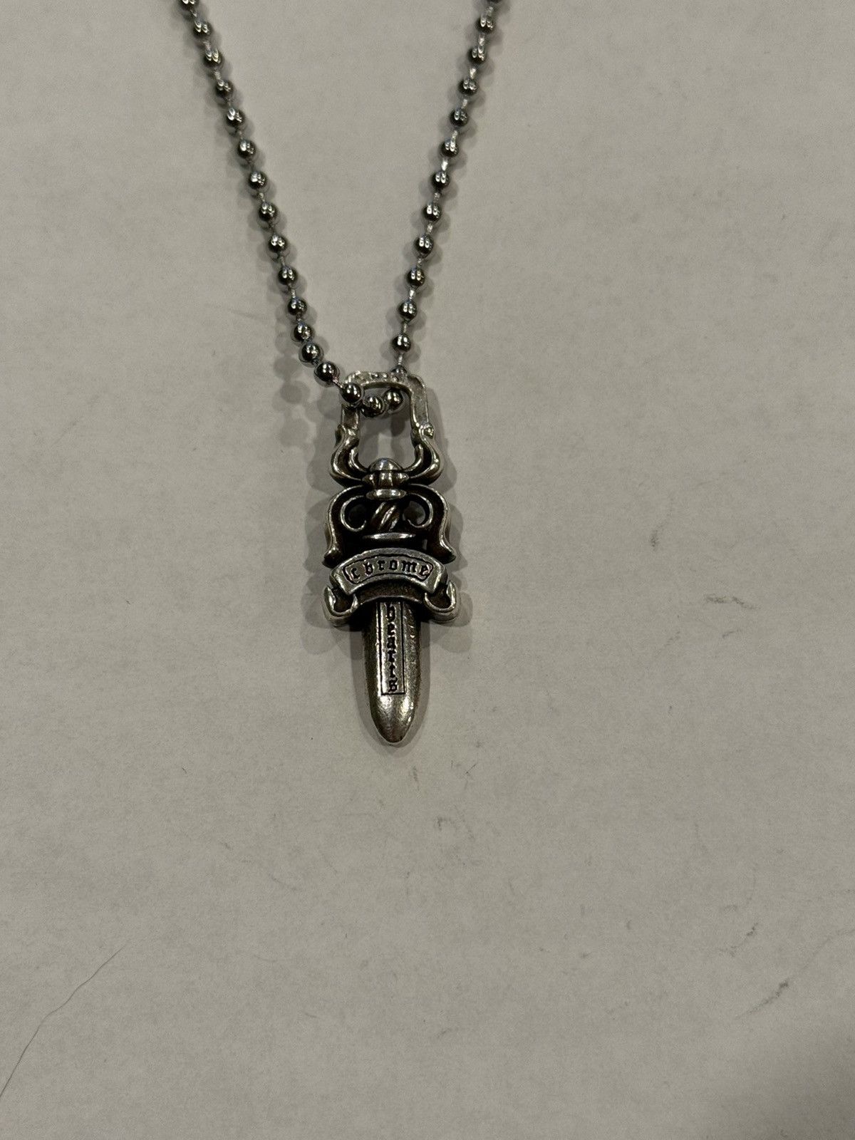 Chrome Hearts Chrome Hearts Dagger Pendant Silver Ball Chain Necklace 925 Size ONE SIZE - 2 Thumbnail