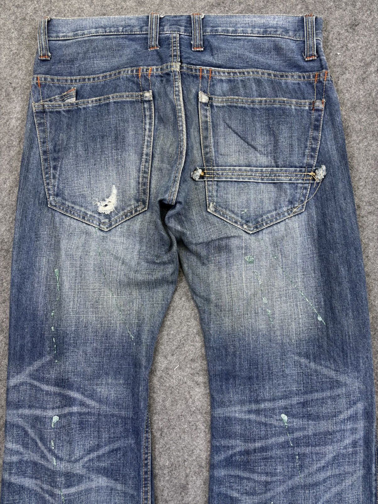 Japanese Brand 💥Flare💥Wild Life Painter Distressed Denim K37 Size US 32 / EU 48 - 12 Thumbnail