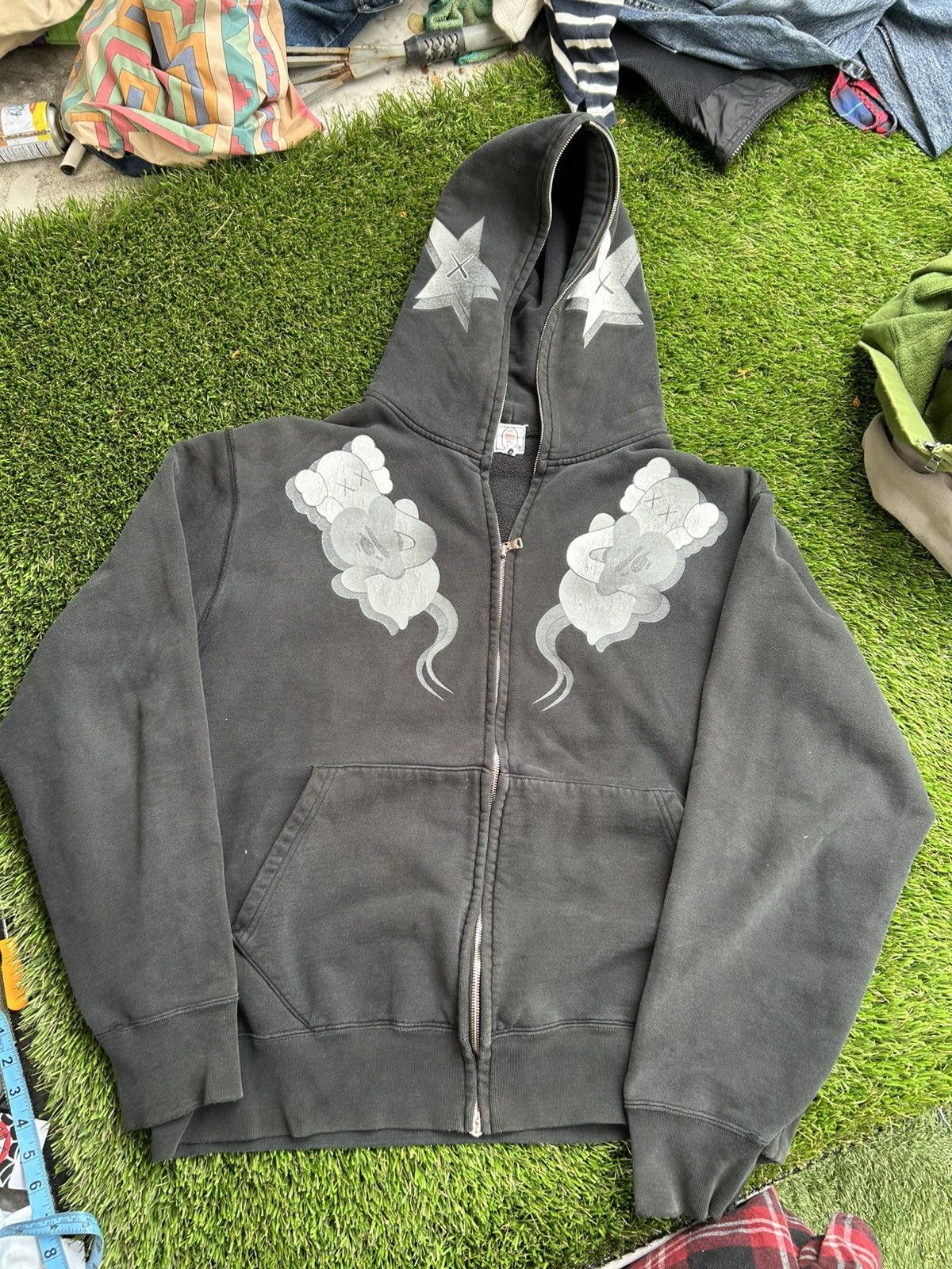 Bape × Kaws Vintage 2000s BAPE X Kaws NIGO GRAIL Bendy Full Zip Hoodie Size US L / EU 52-54 / 3 - 2 Thumbnail