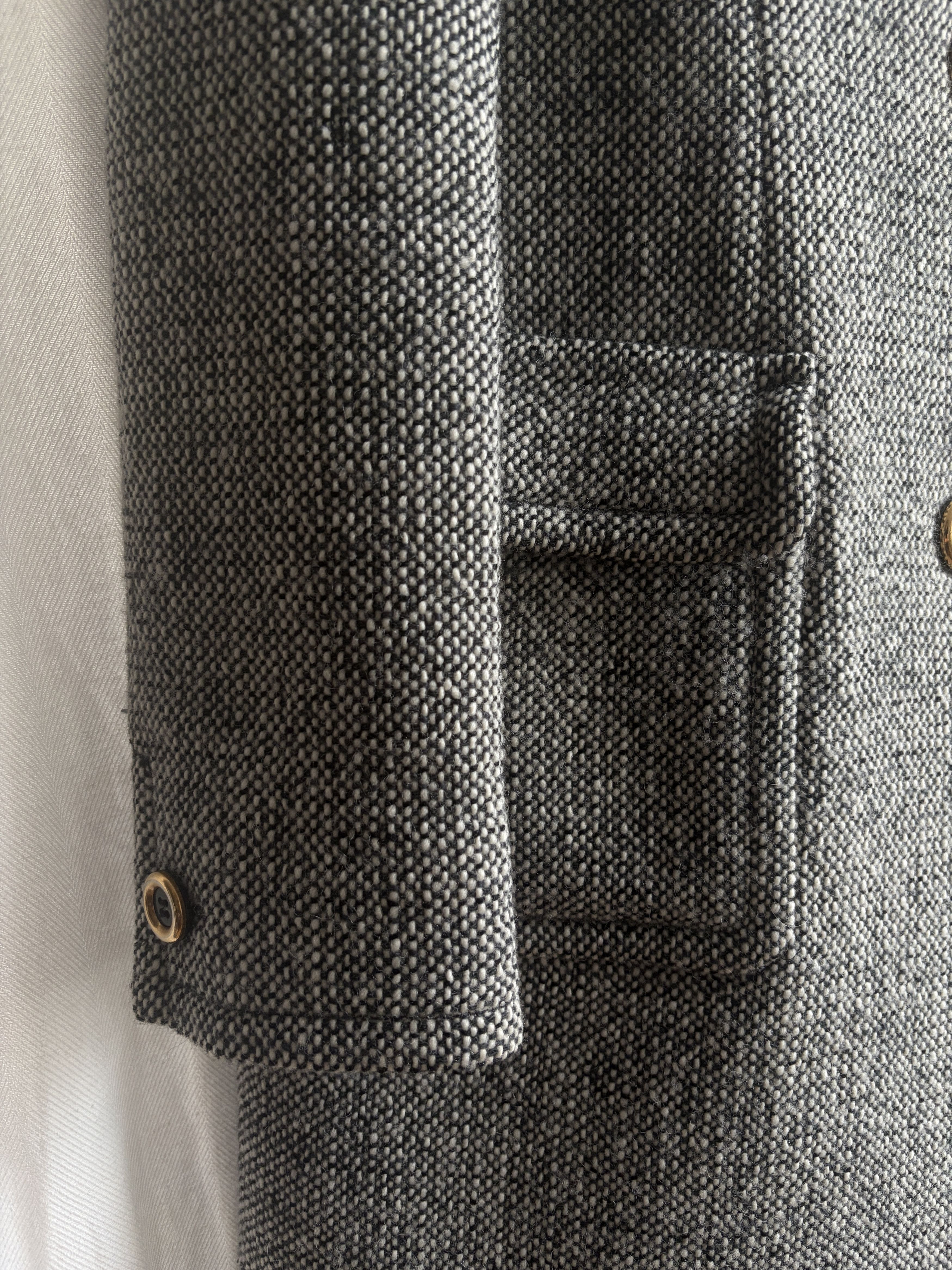 Miu Miu AW11 Tweed Wool Coat Size L / US 10 / IT 46 - 4 Thumbnail