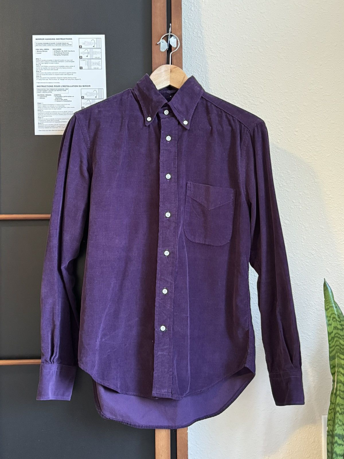 Gitman Bros. Vintage Button Down Shirt - Purple Corduroy Size US S / EU 44-46 / 1 - 1 Thumbnail